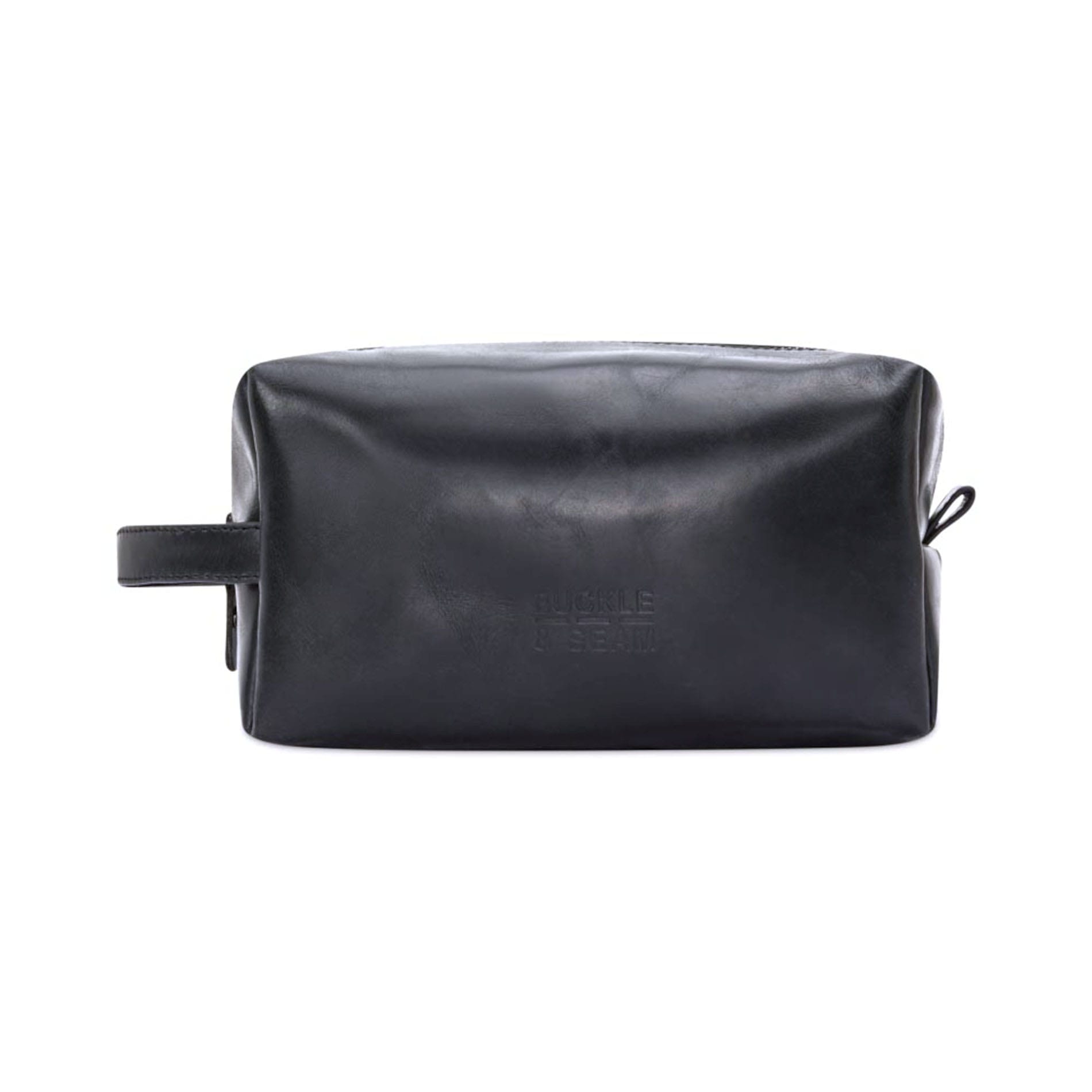 Everest leather wash bag