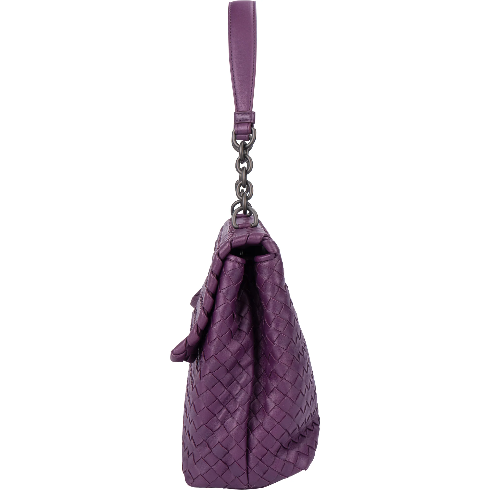 Bottega Veneta Purple Intrecciato Shoulder Bag
