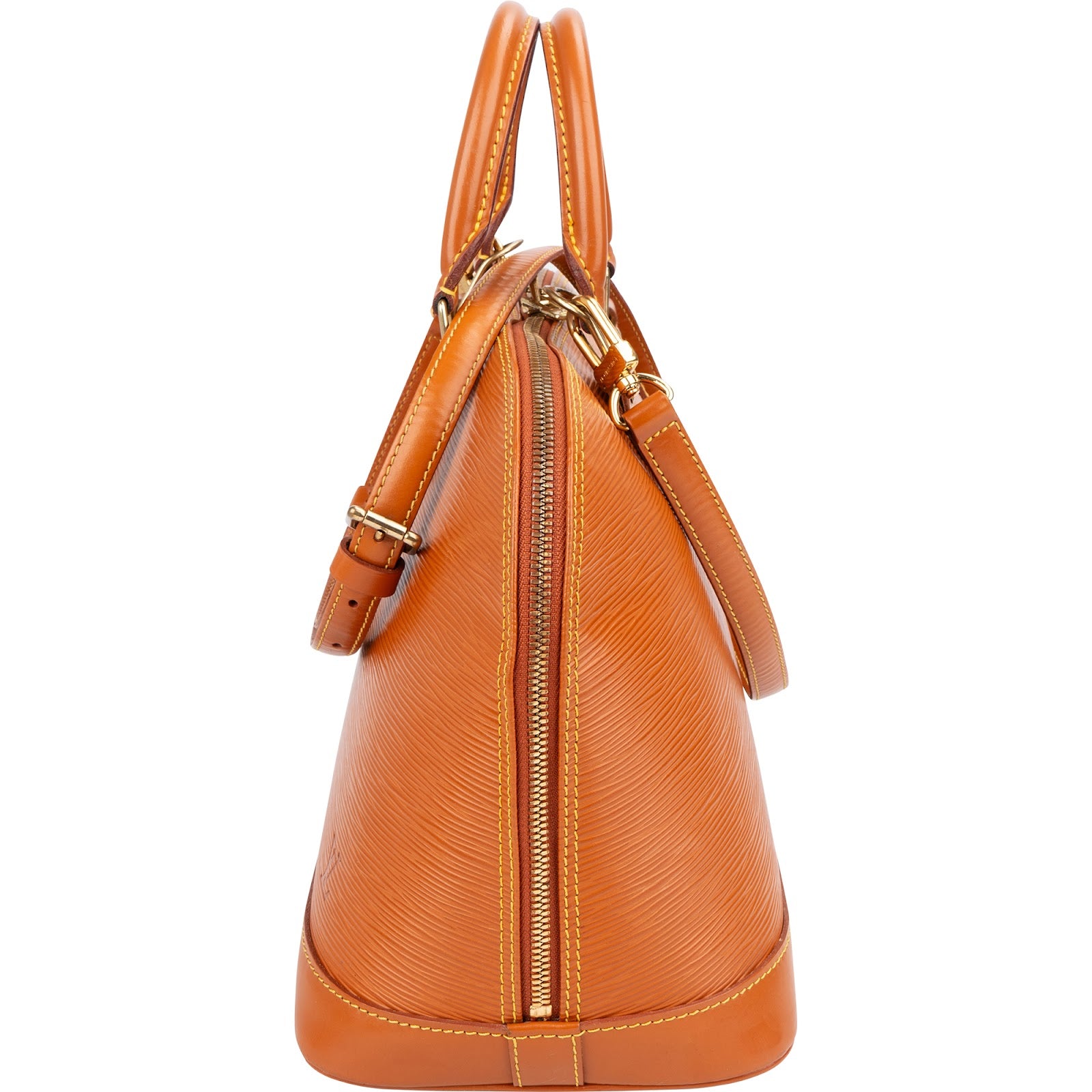 Sac à main Alma PM Louis Vuitton en cuir Epi couleur cognac