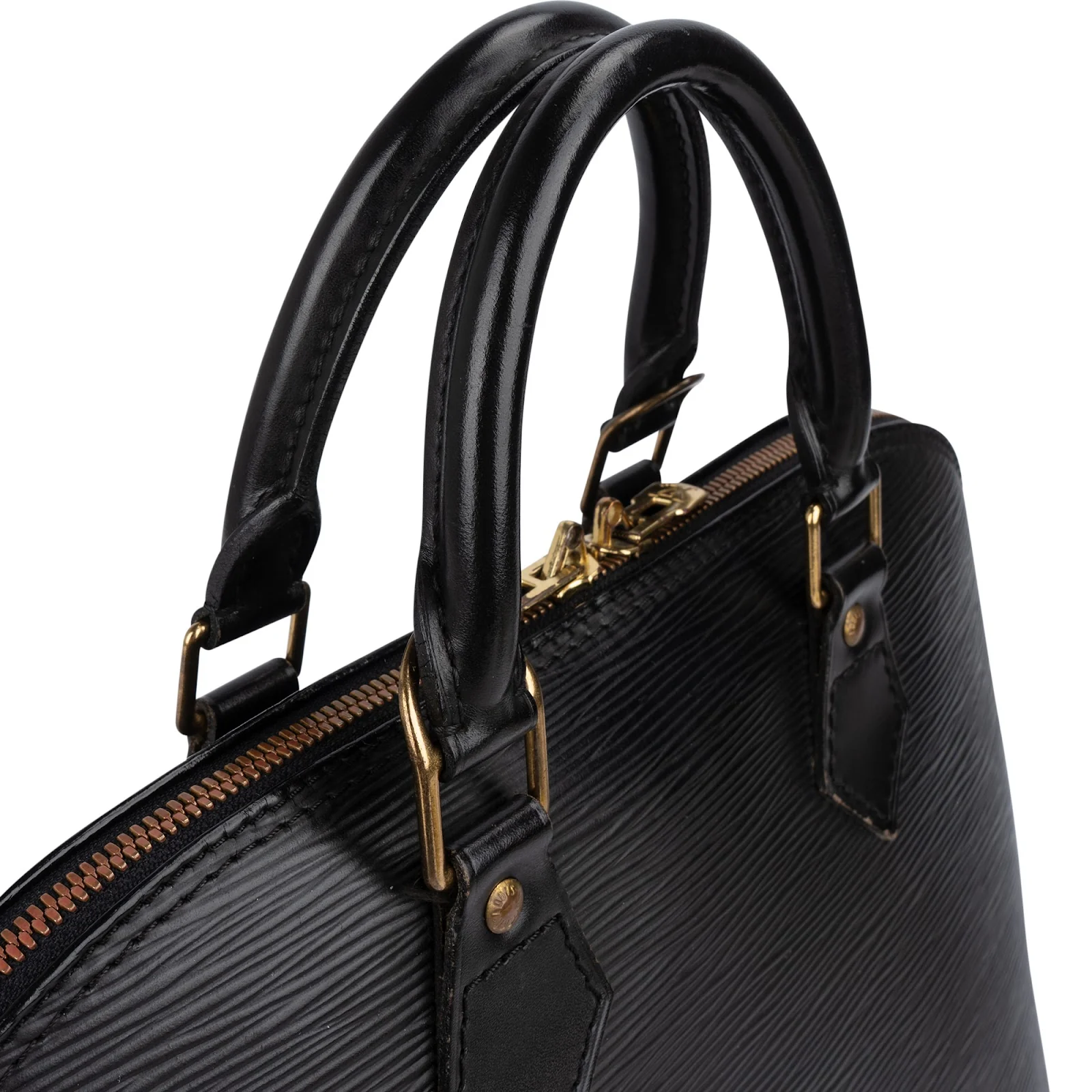 Louis Vuitton Noir Epi Leather Alma PM Handbag