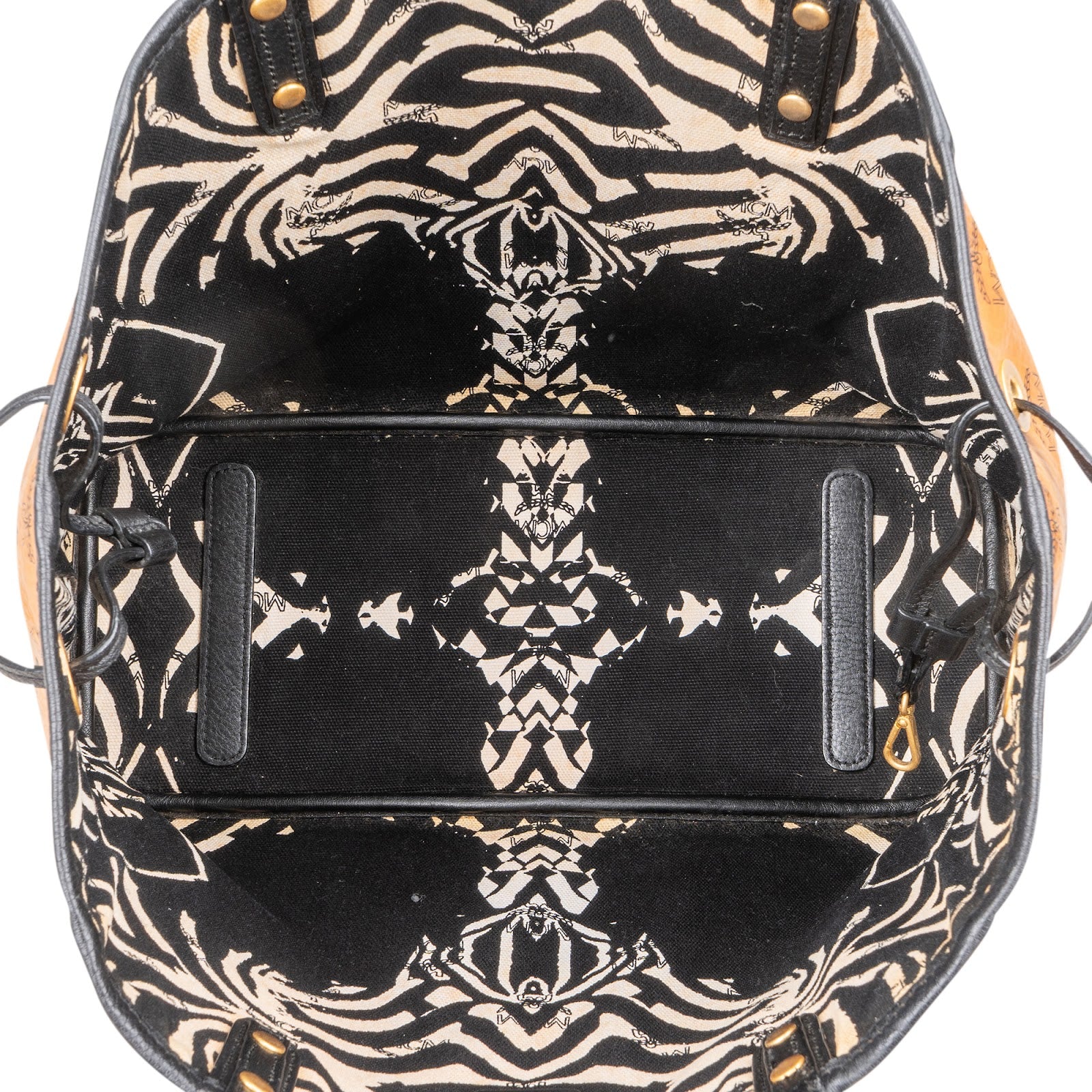 MCM Monogram Visetos Liz Shopper Tote Shoulder Bag