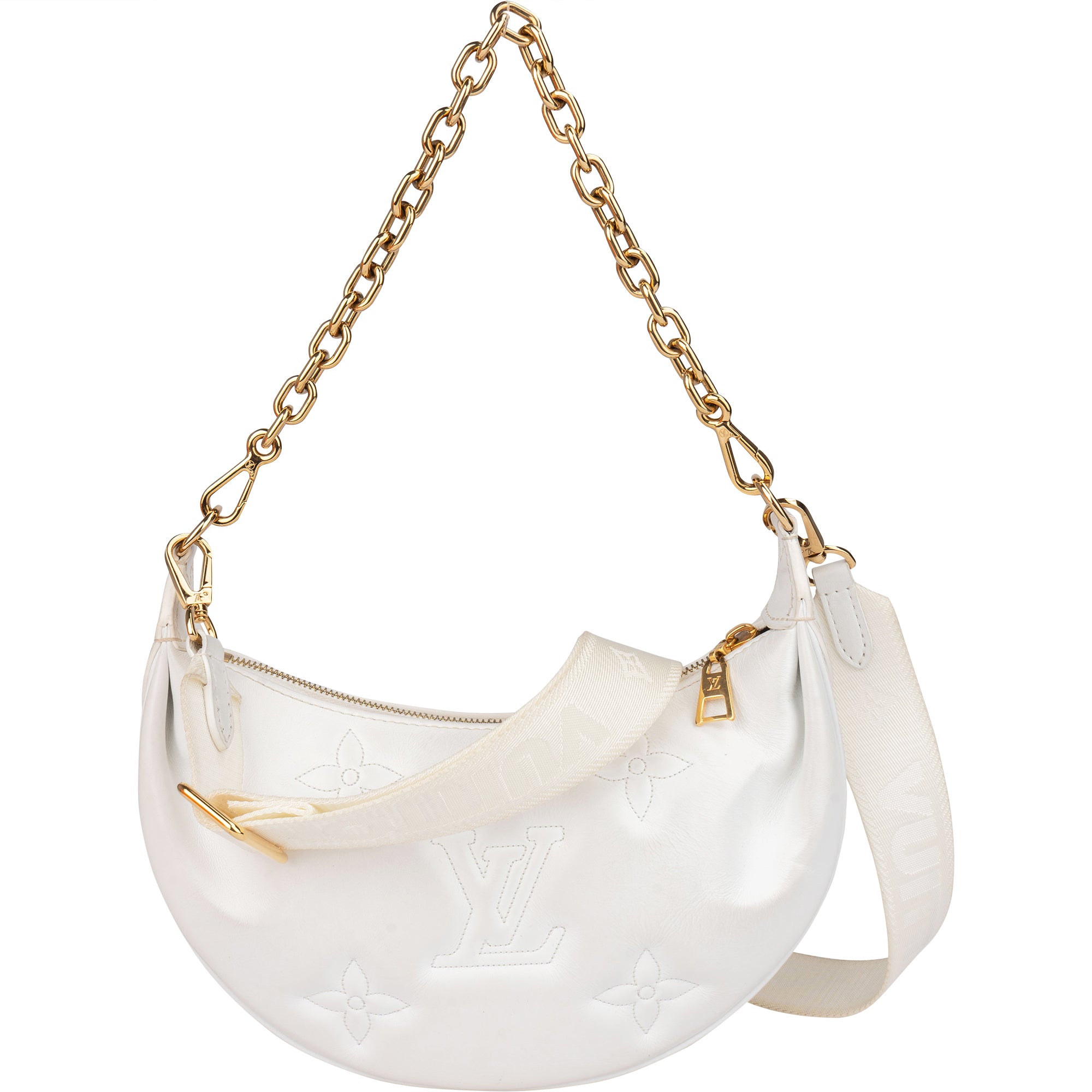 Louis Vuitton White Monogram Sac Over The Moon Shoulder Bag
