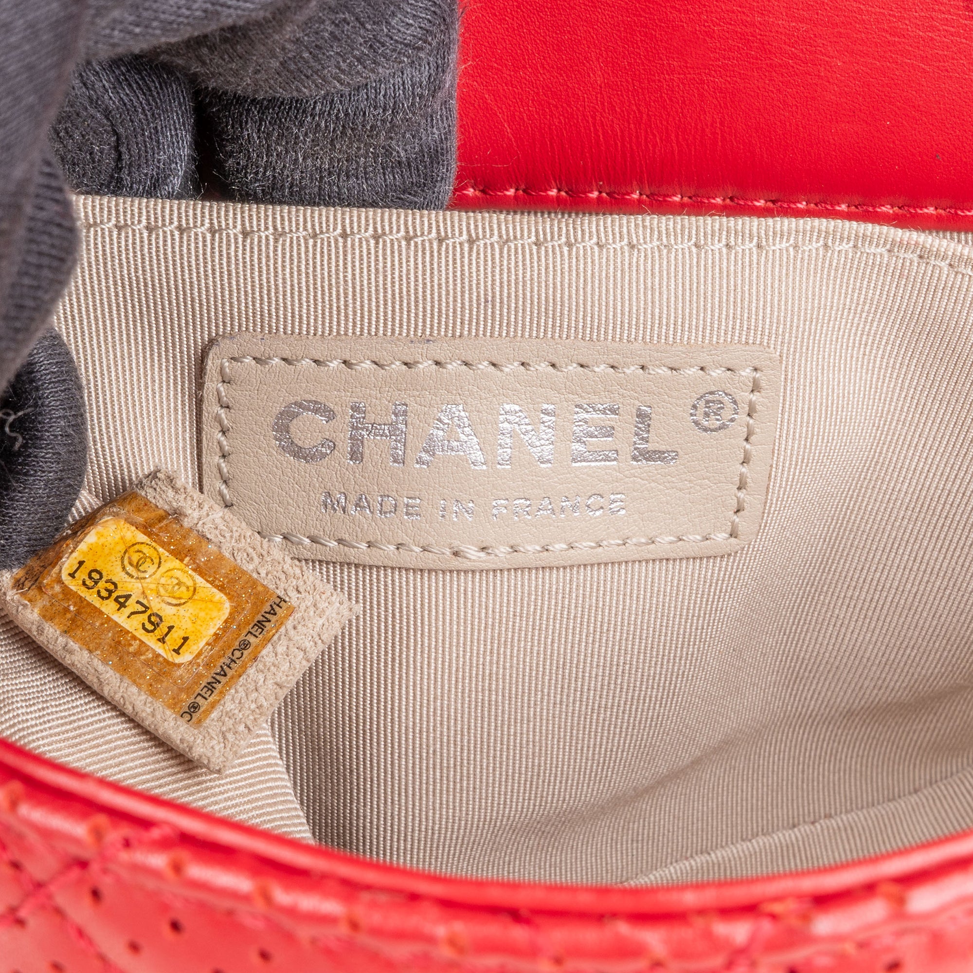 Chanel Quilted Perforated Lambskin Single Flap Crossbody Bag