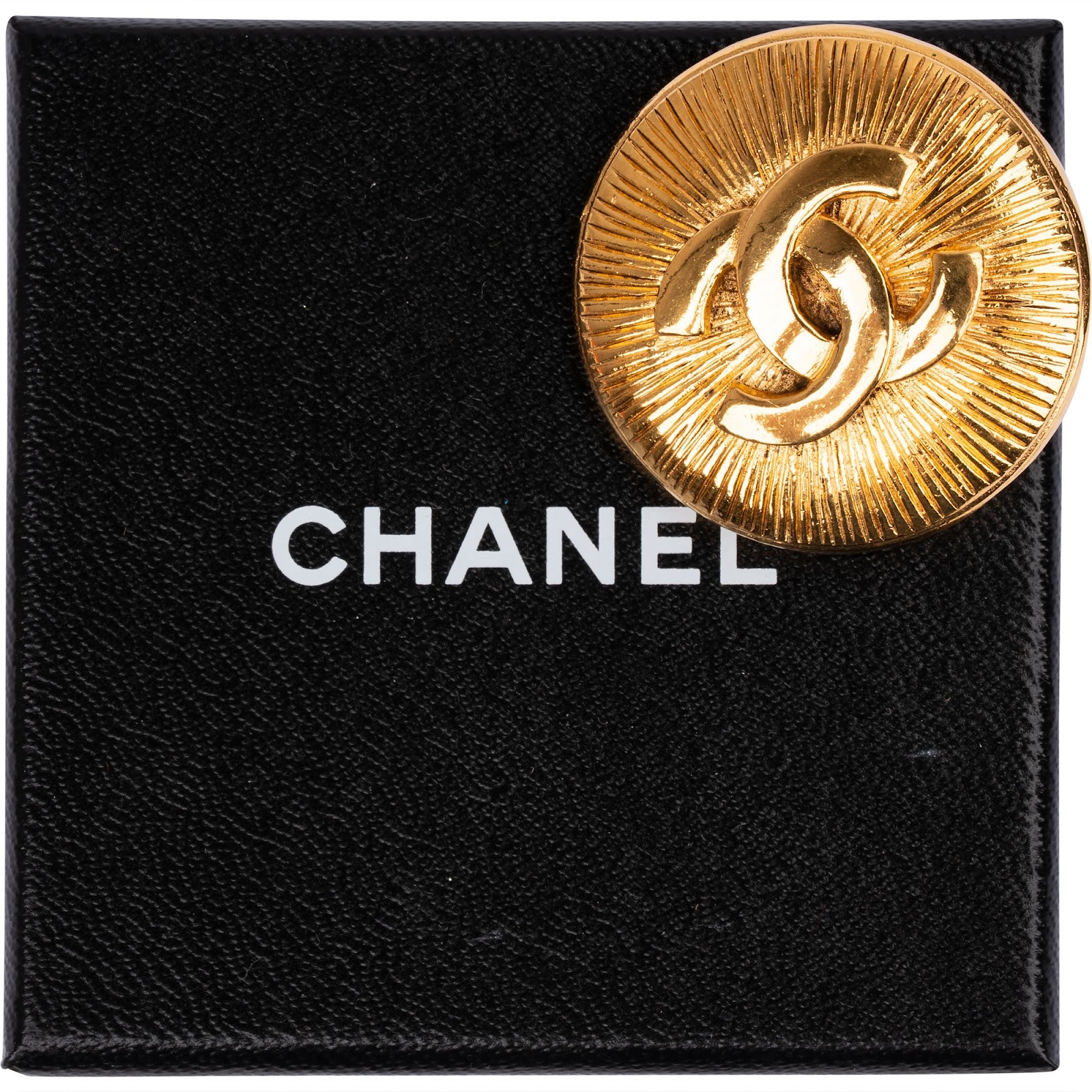 Chanel Golden CC Sunburst Brosche