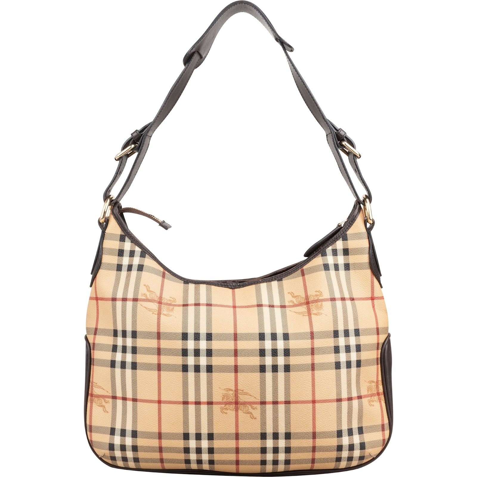 Burberry - Haymarket Check Bridle Hobo Schultertasche