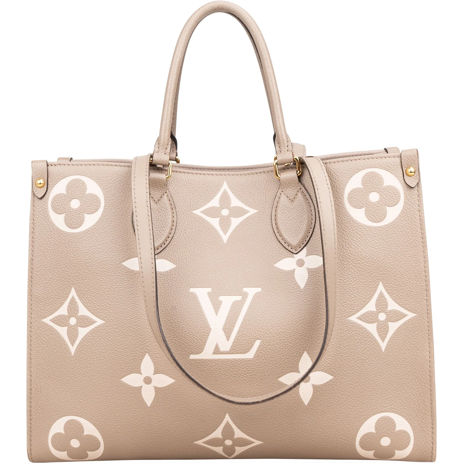 Louis Vuitton Leather Monogram Giant OnTheGo MM Handbag