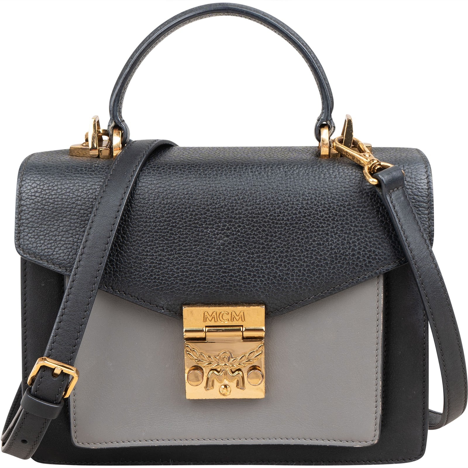 Sac à bandoulière Patricia en cuir bicolore MCM