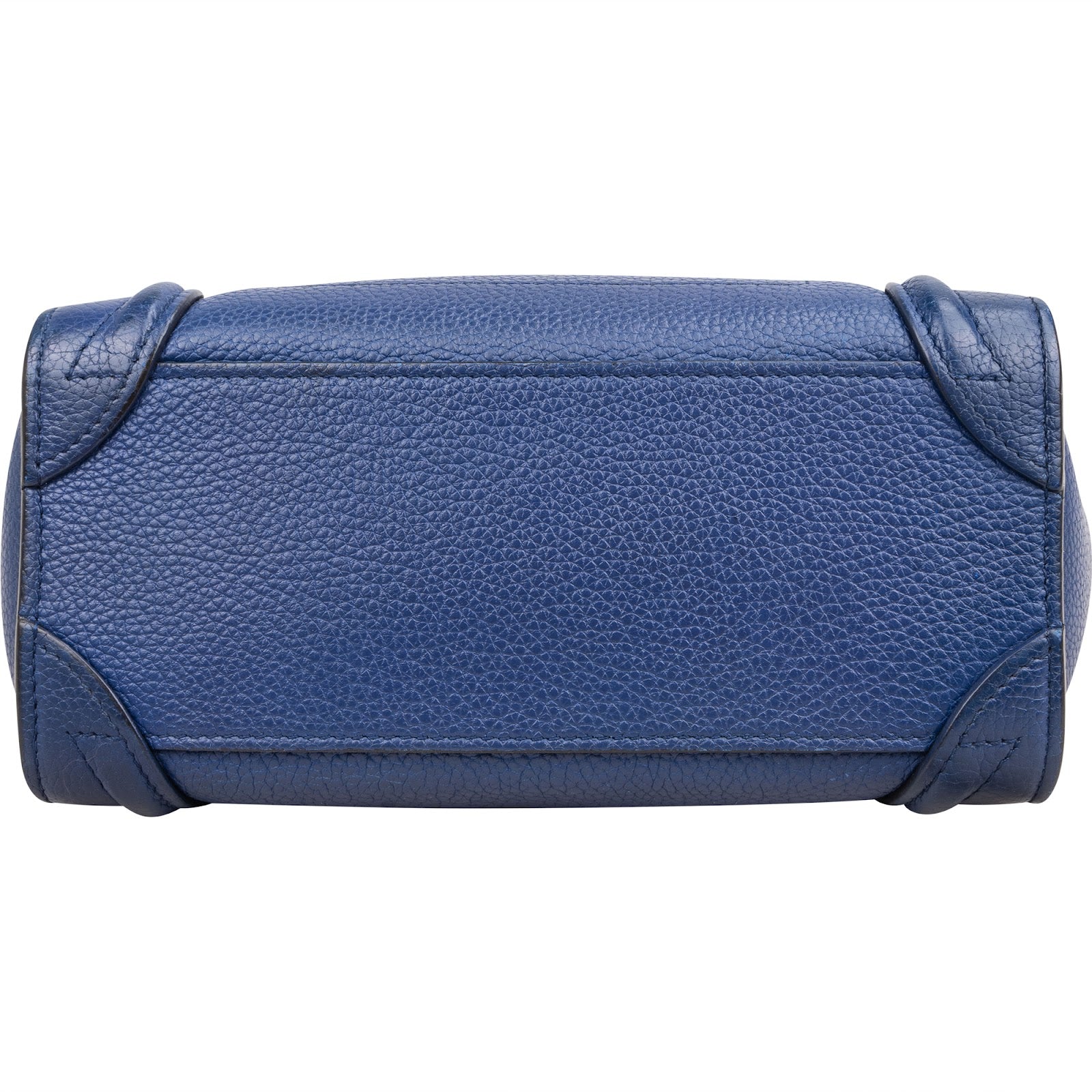 Céline Blue Grained Leather Luggage Nano Crossbody Bag