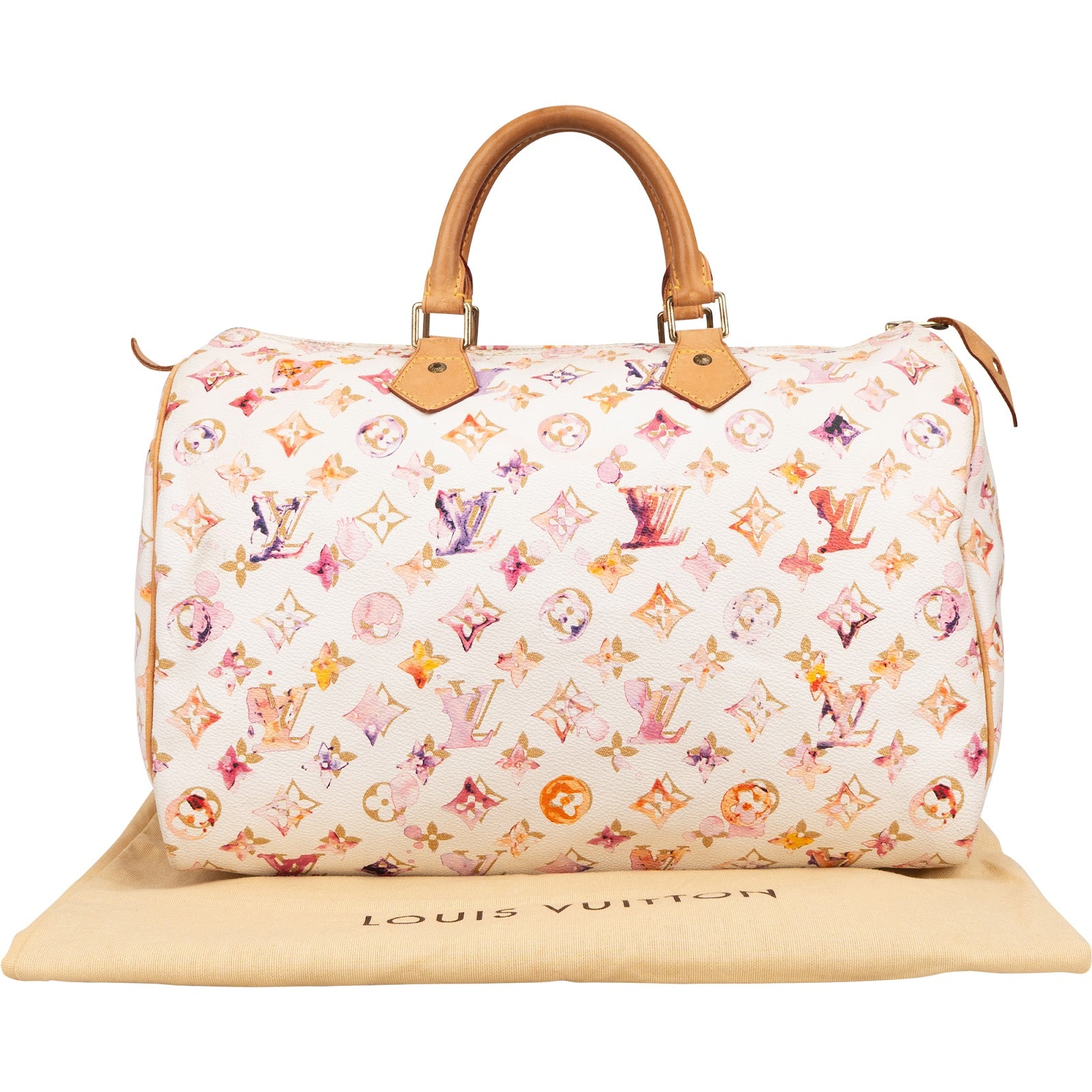Louis Vuitton Limited Monogram Richard Prince Watercolor Speedy 35 Boston Bag