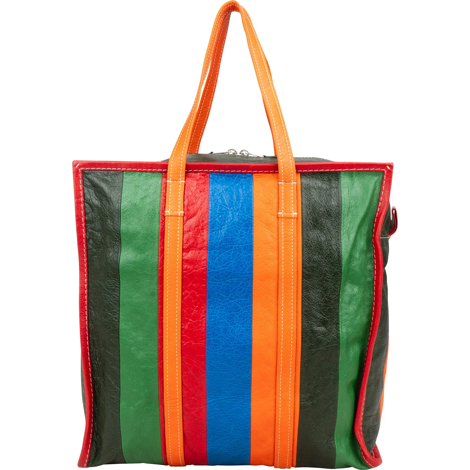 Balenciaga Multicolor Calfskin Bazar Large Shopper Tote Handbag