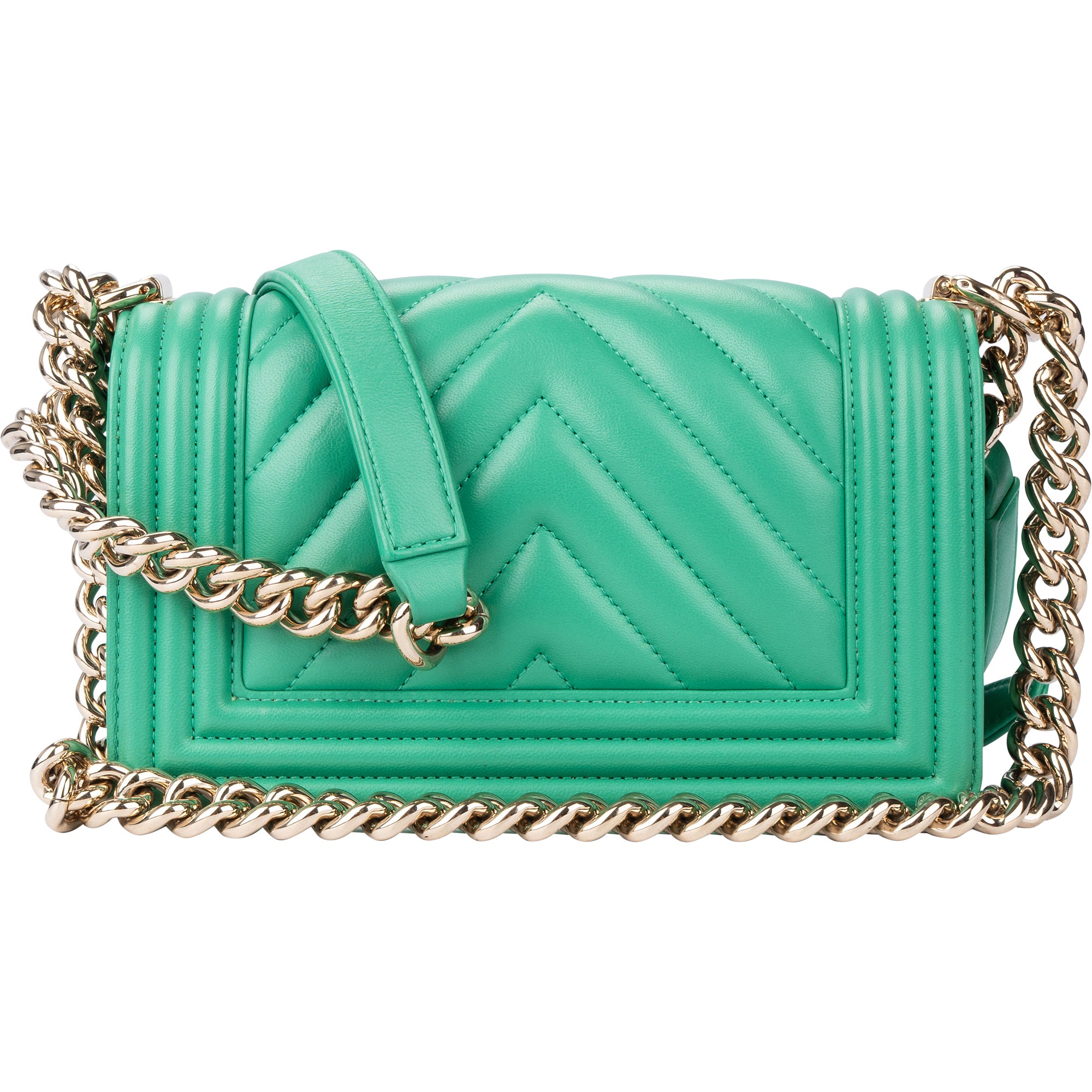 Chanel Chevron Lambskin Boy Single Flap Crossbody Bag