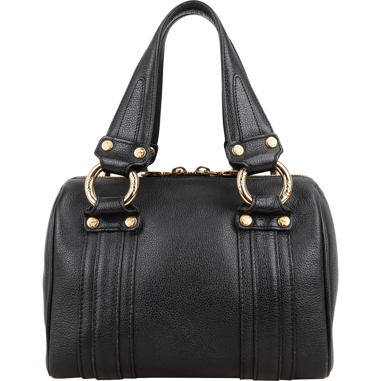 MCM - Visetos Studded Boston Bag