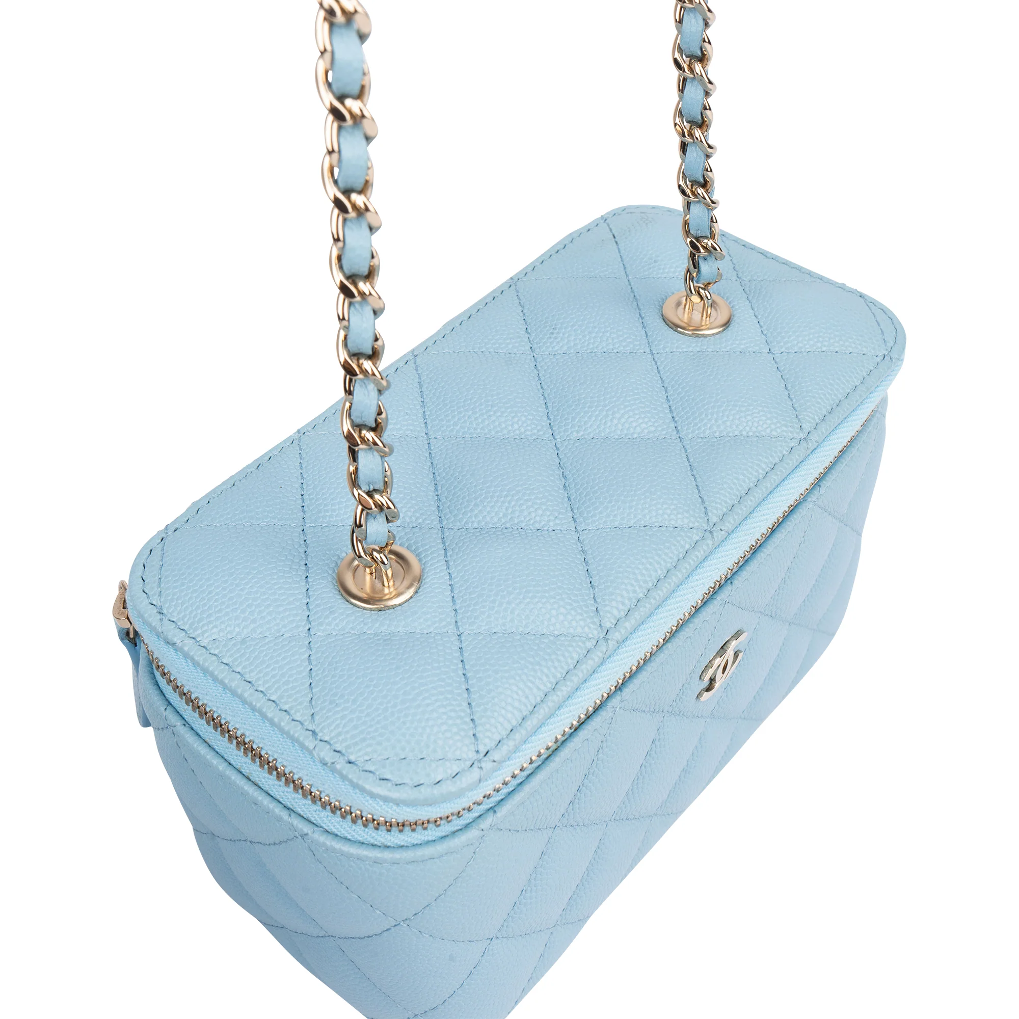 Chanel Quilted Caviar Leather Vanity Crossbody Bag