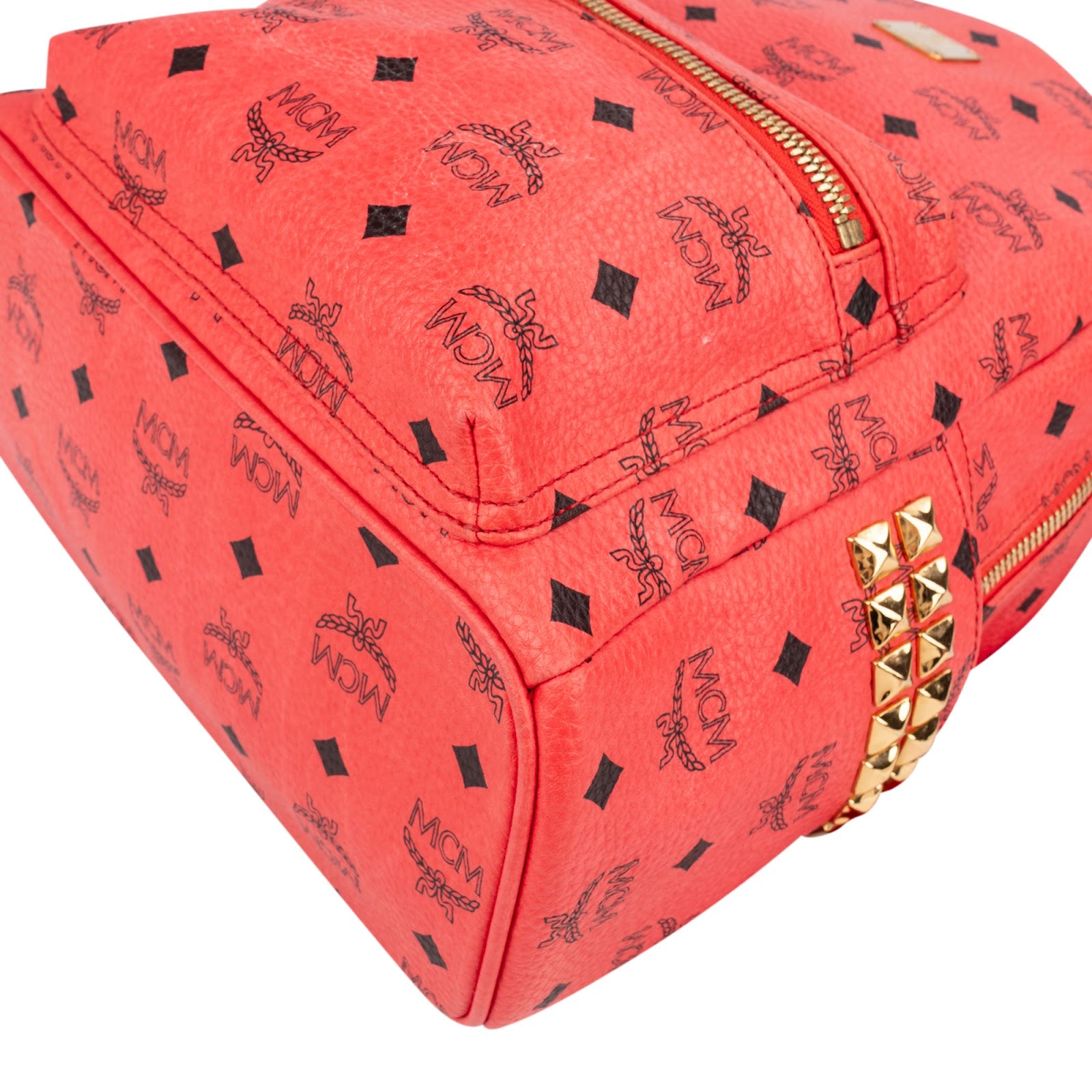 MCM Monogram Visetos Stark Side Studs Mini Backpack