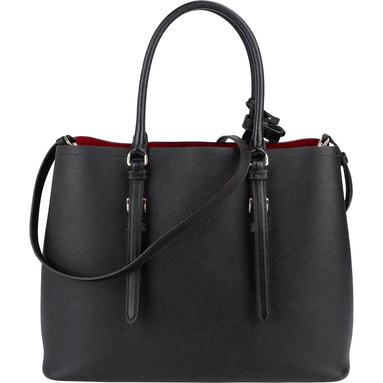 Prada Saffiano Leather Cuir Double Tote Handbag