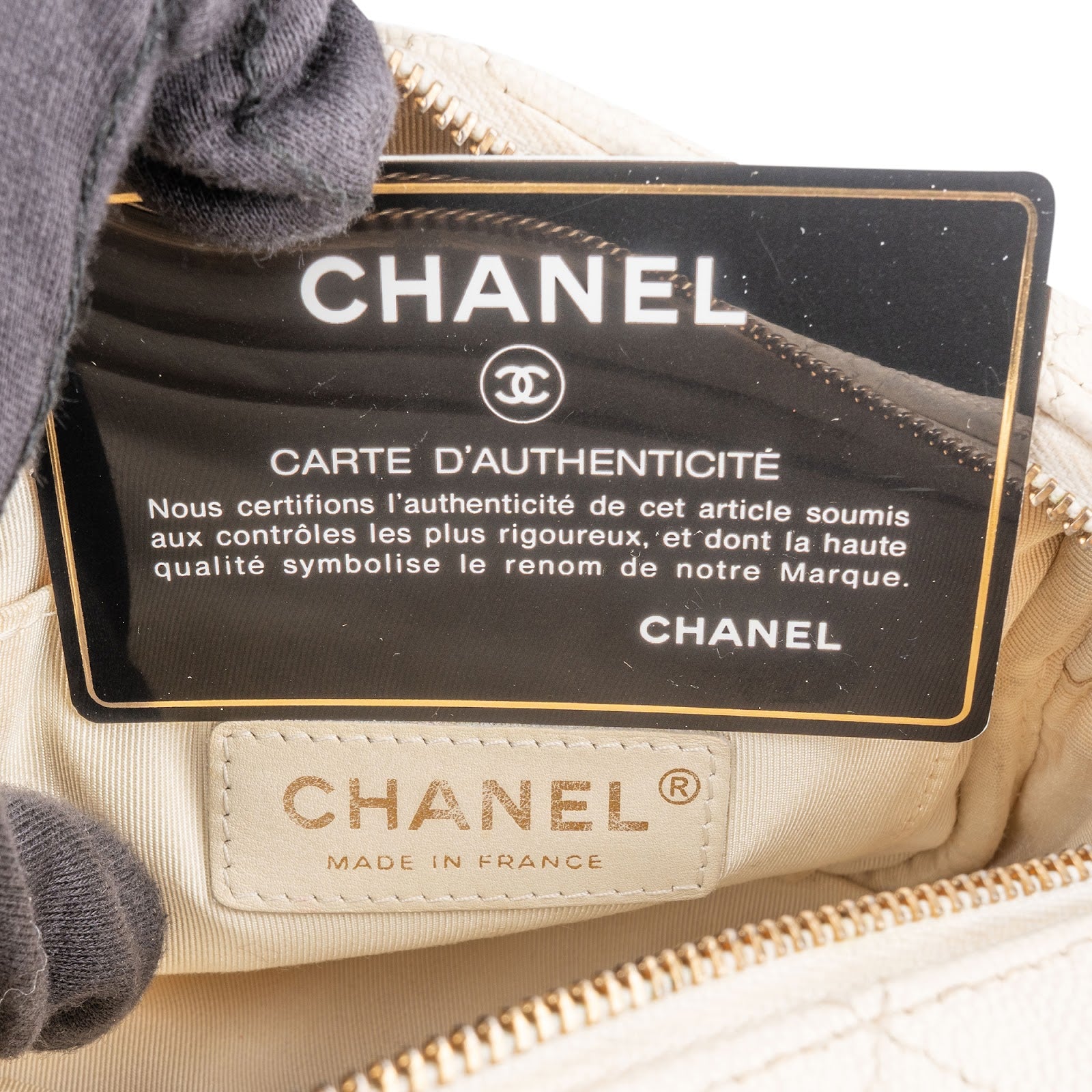 Chanel Quilted Caviar Leather Small Round Camera Crossbody Bag