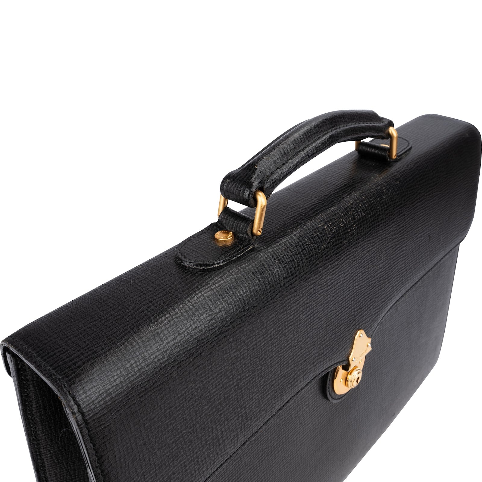 Burberrys Textured Leather Aktentasche