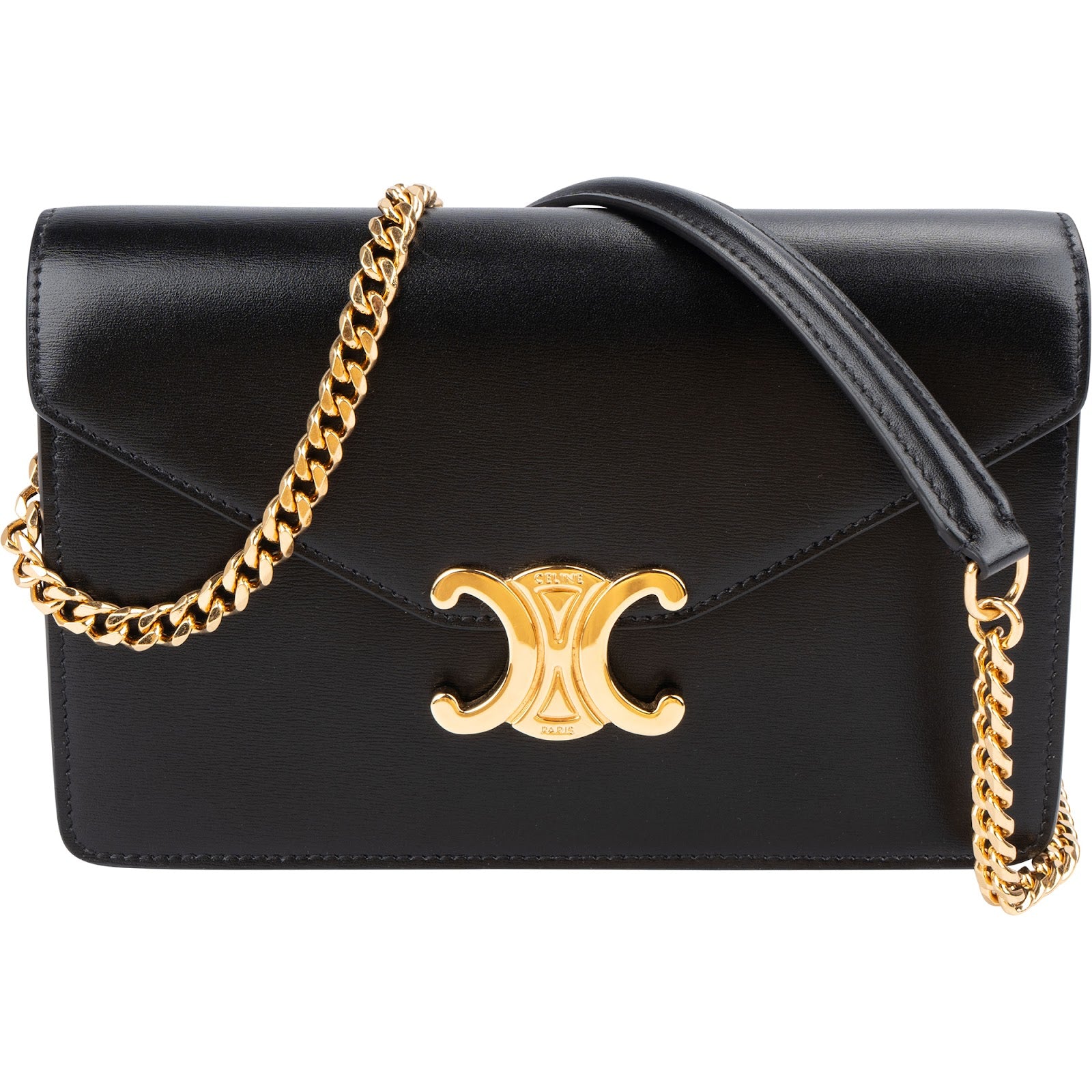 Celine - Triomphe-portemonnee met ketting, schoudertas