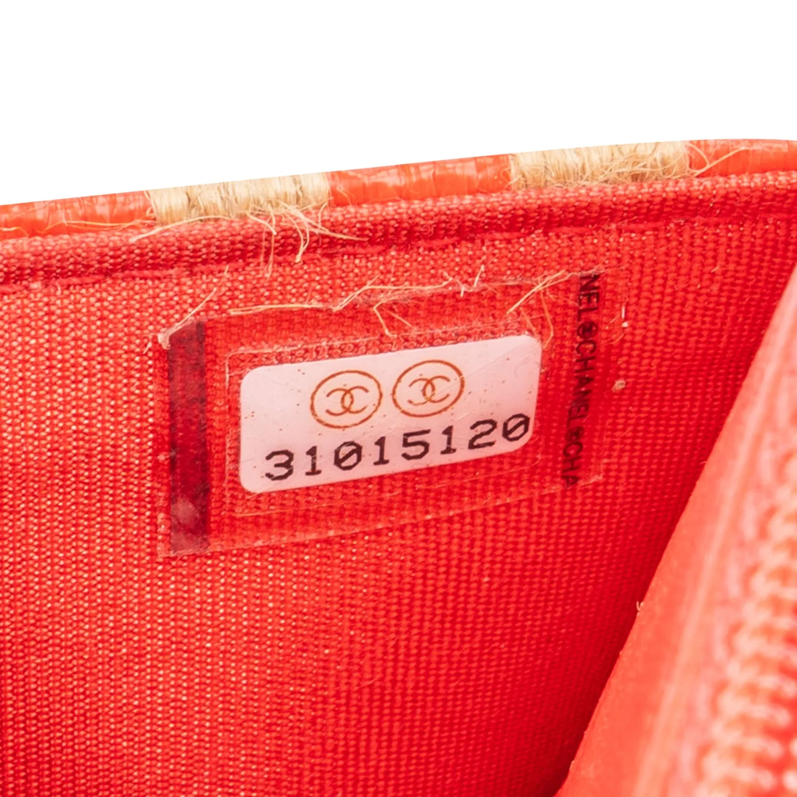 Chanel Raffia Gingham Wallet On Chain Crossbody Bag