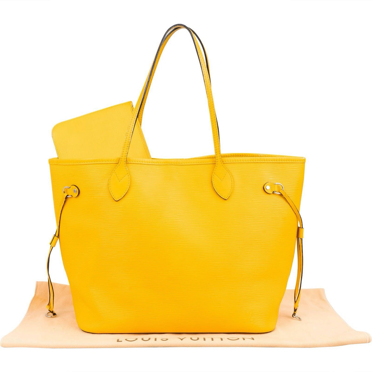 Sac Neverfull MM Shopper Louis Vuitton en cuir Epi jaune