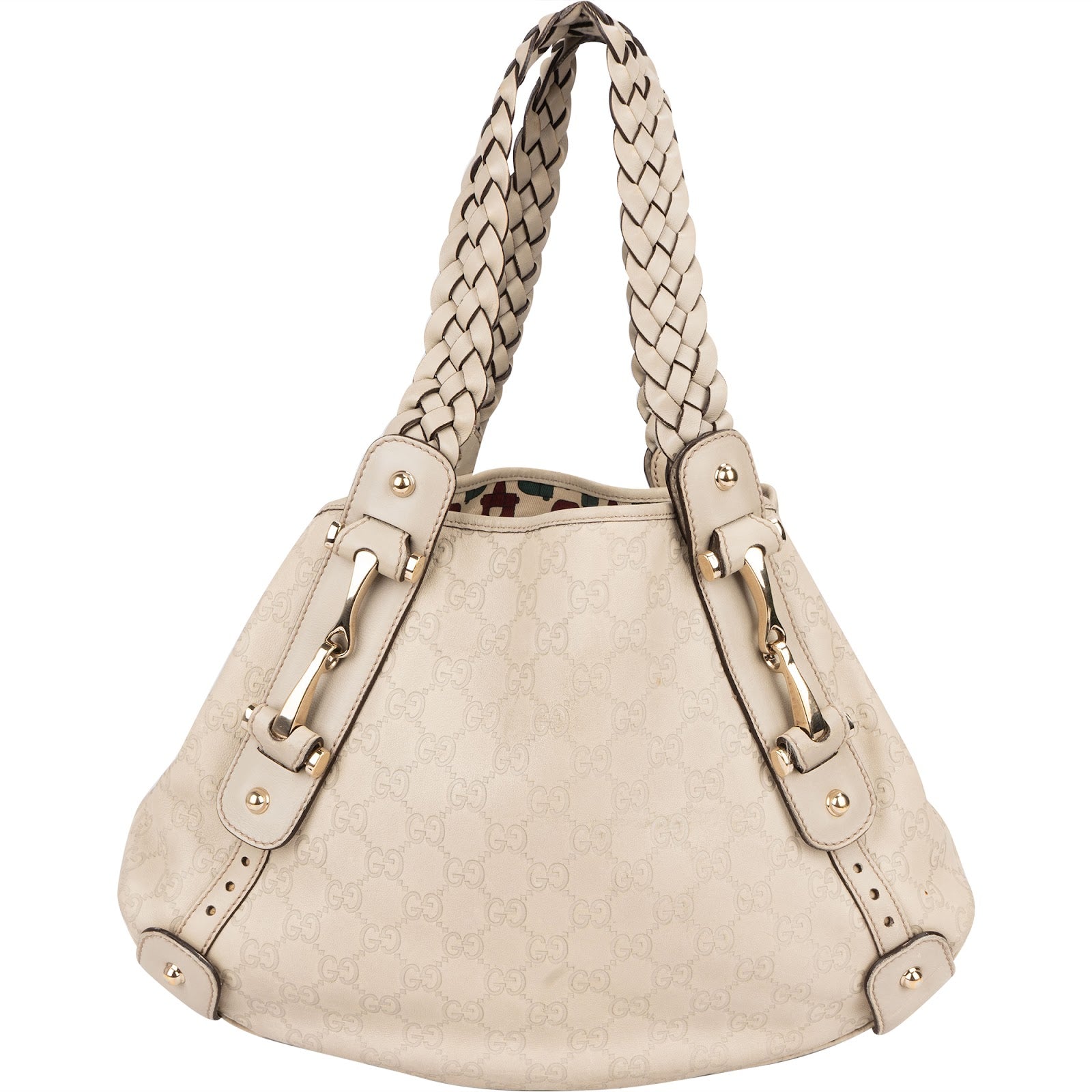 Gucci Guccissima Leather GG Pelham Horsebit Braided Handle Handbag