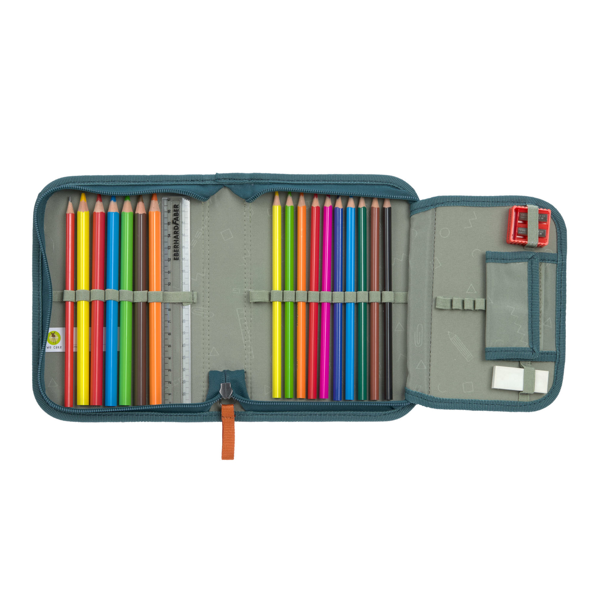 School Set Slim Unique Schulranzenset 6tlg. - dark green