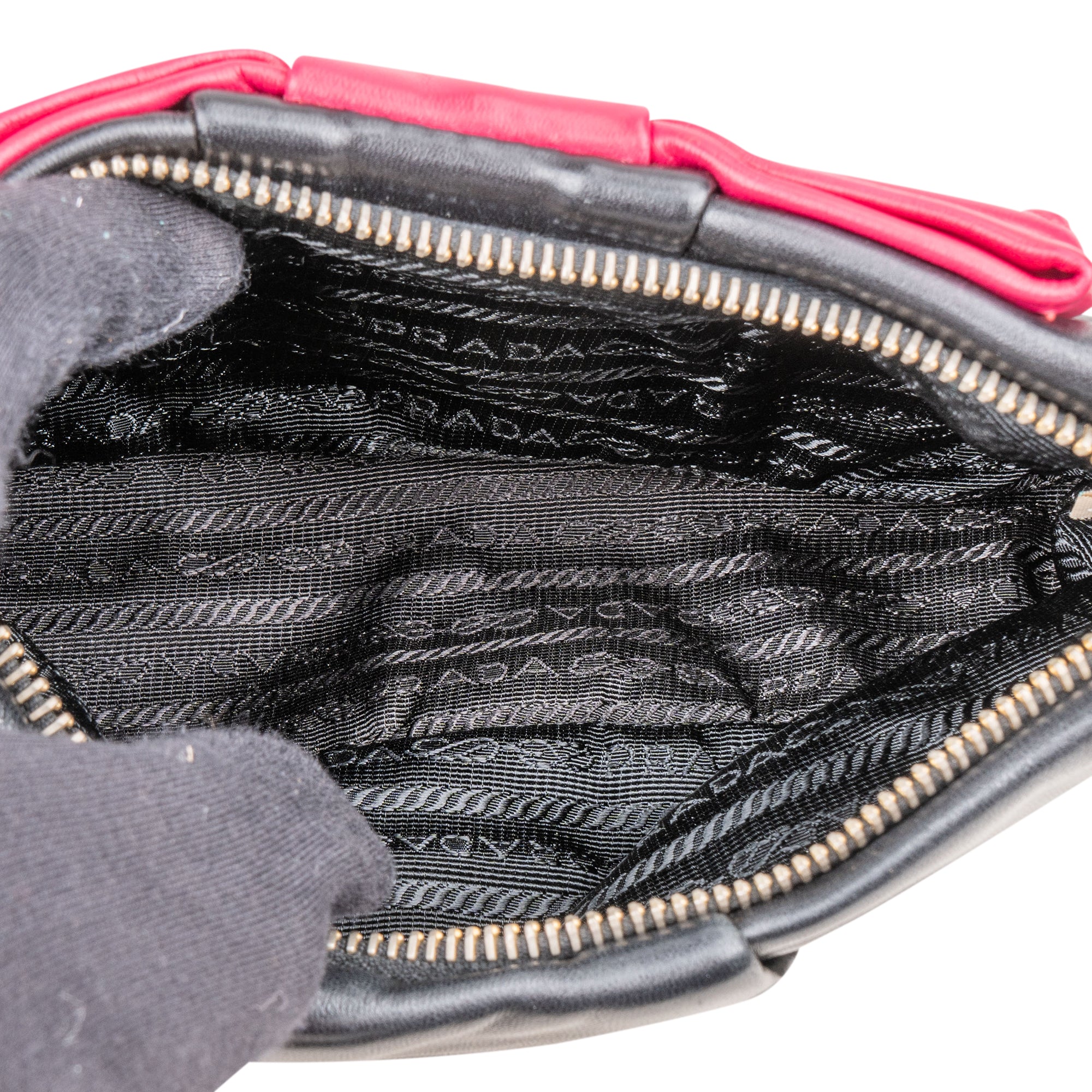 Prada Leather Pink Ribbon Mini Handbag