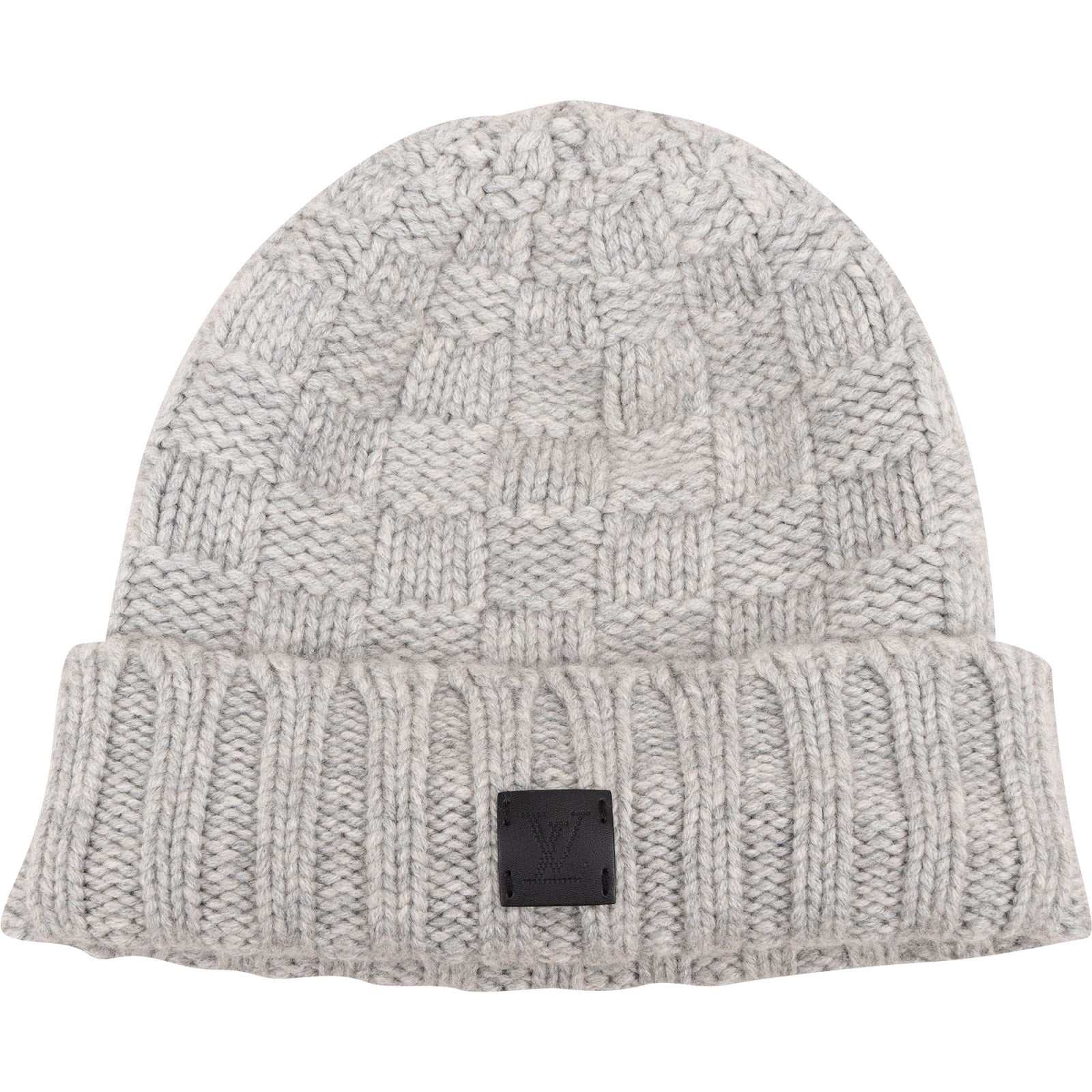 Louis Vuitton Grey Cashmere Damier Beanie