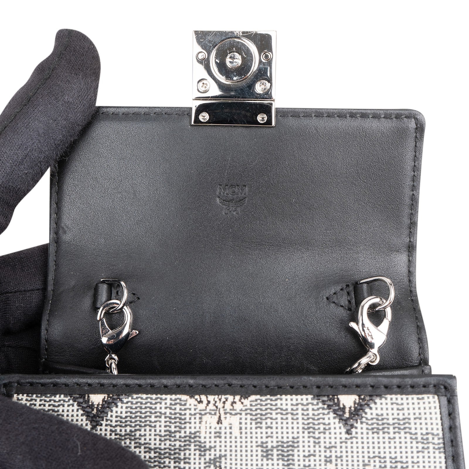 MCM Visetos Monogram Jacquard Patricia Micro Crossbody Bag