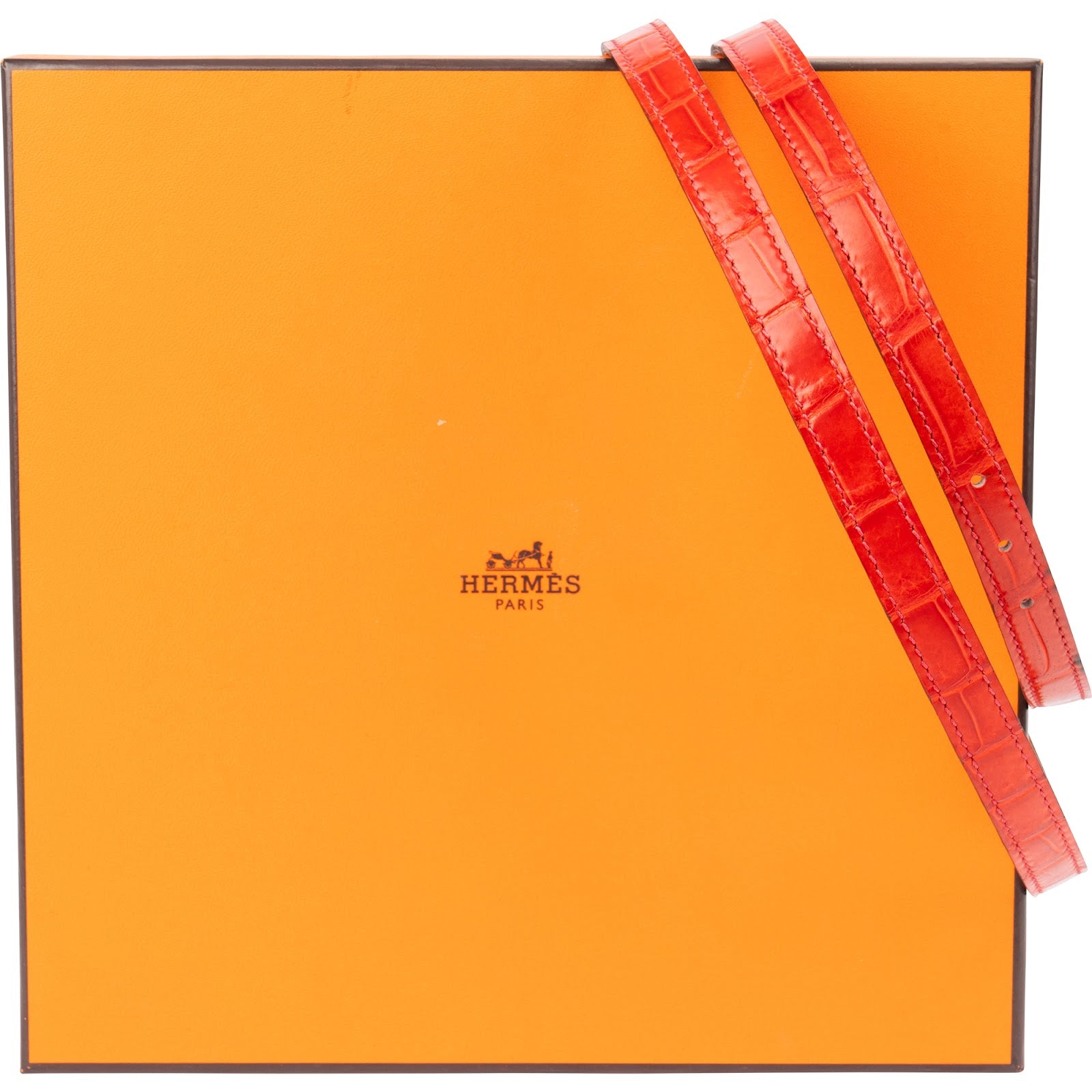 Hermès – Porosus Exotic Thin Belt (85) riem