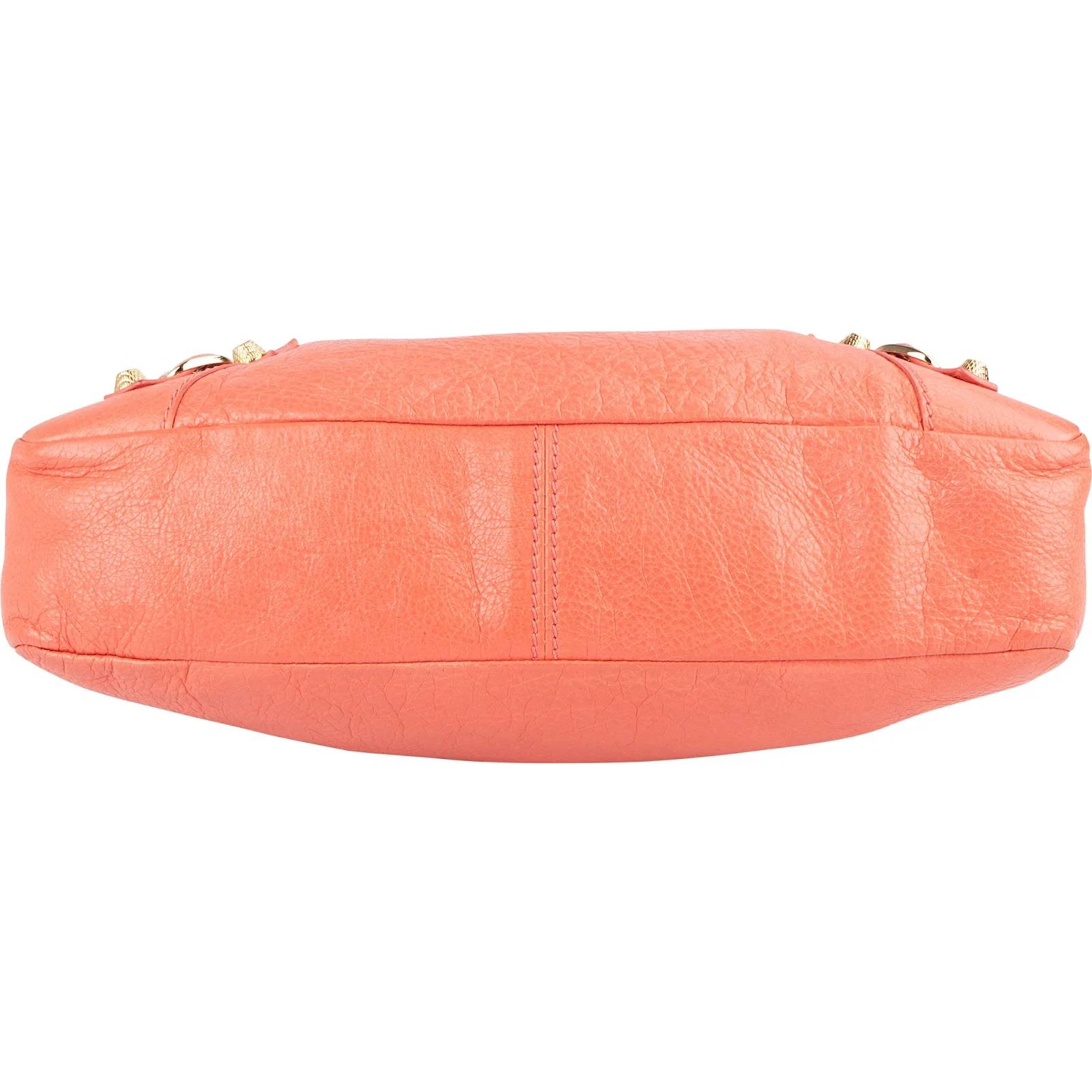 Balenciaga Coral Leather Small City Handbag