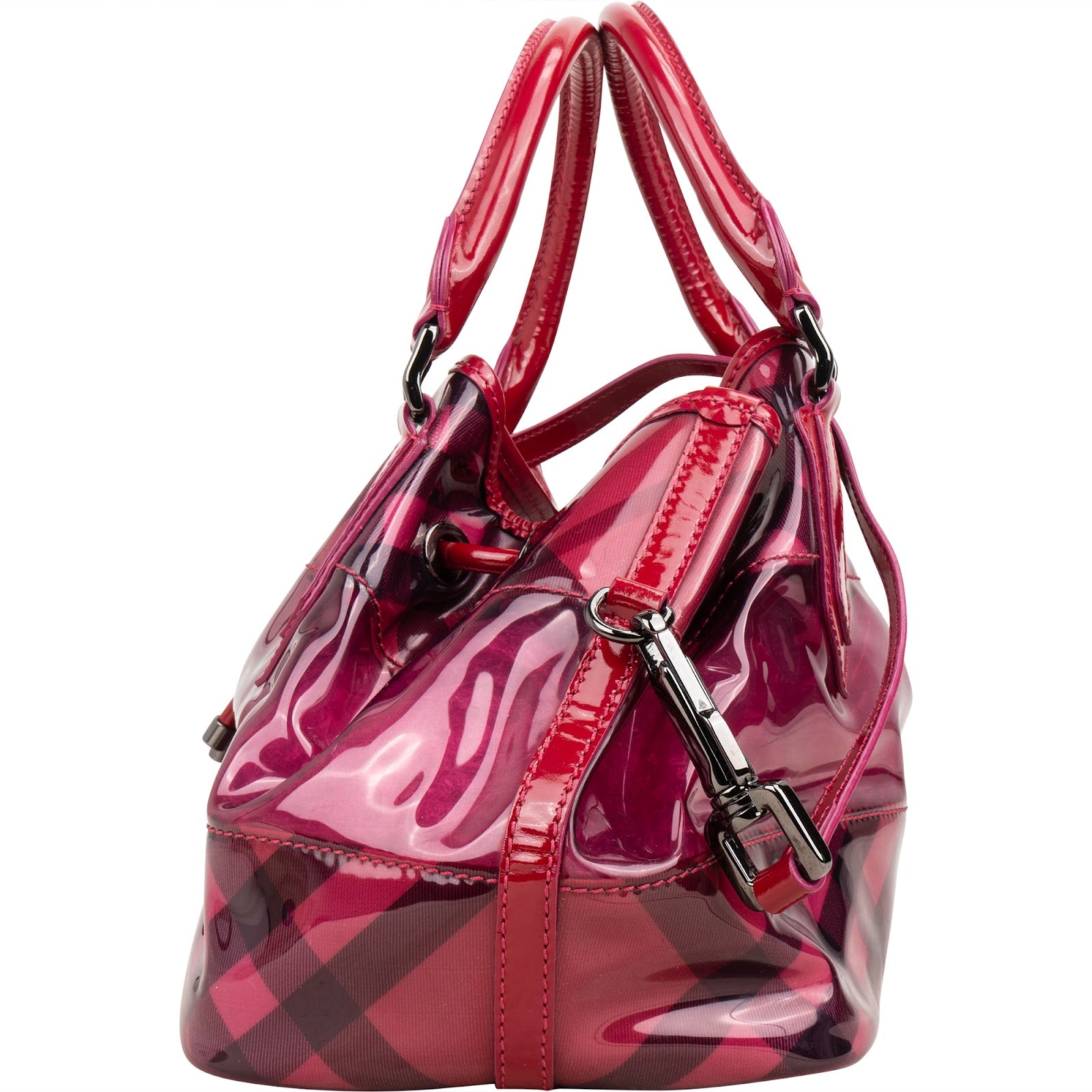 Burberry – Mega Check-schoudertas met trekkoord