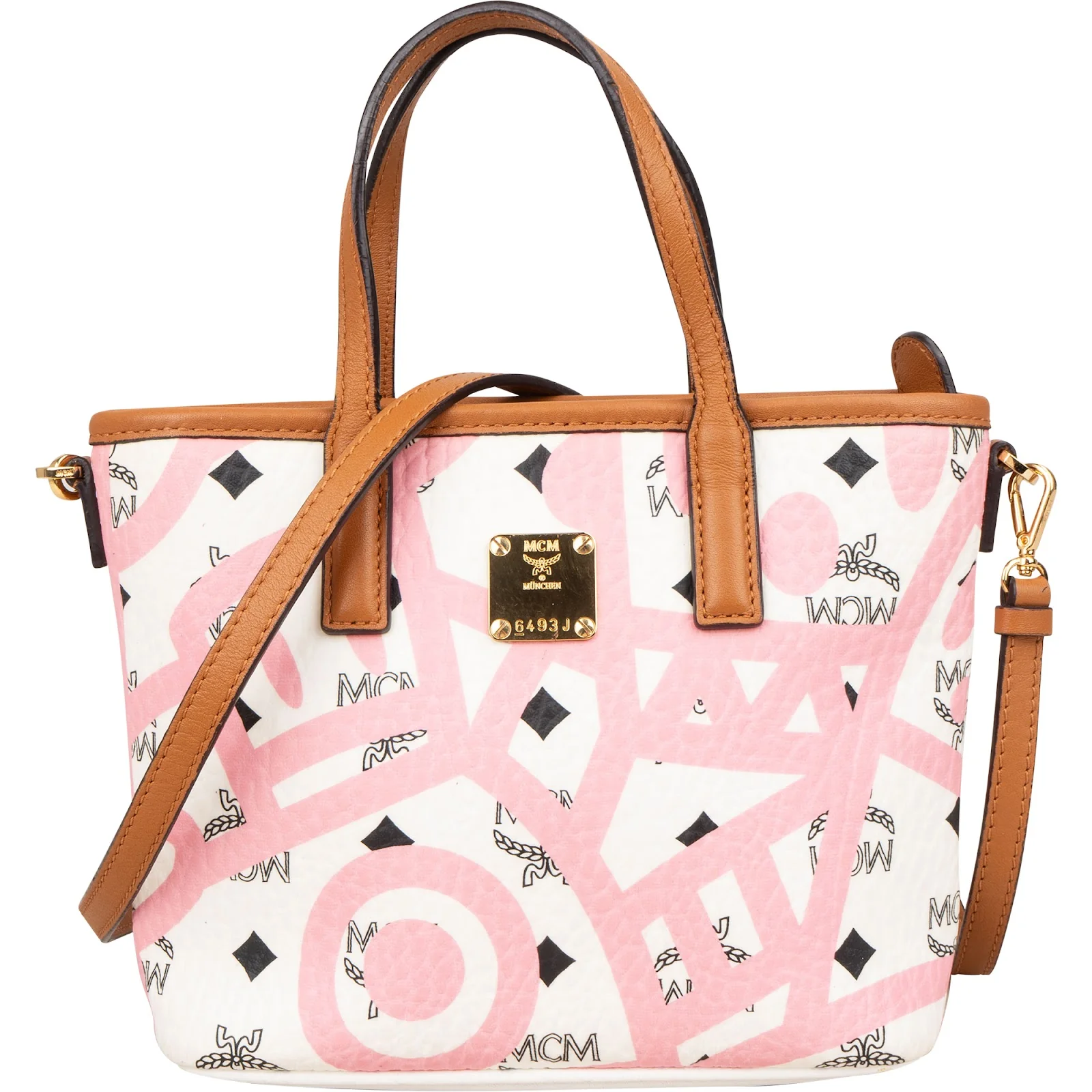 MCM Monogram Visetos X Eddie King Mini Aren Handbag