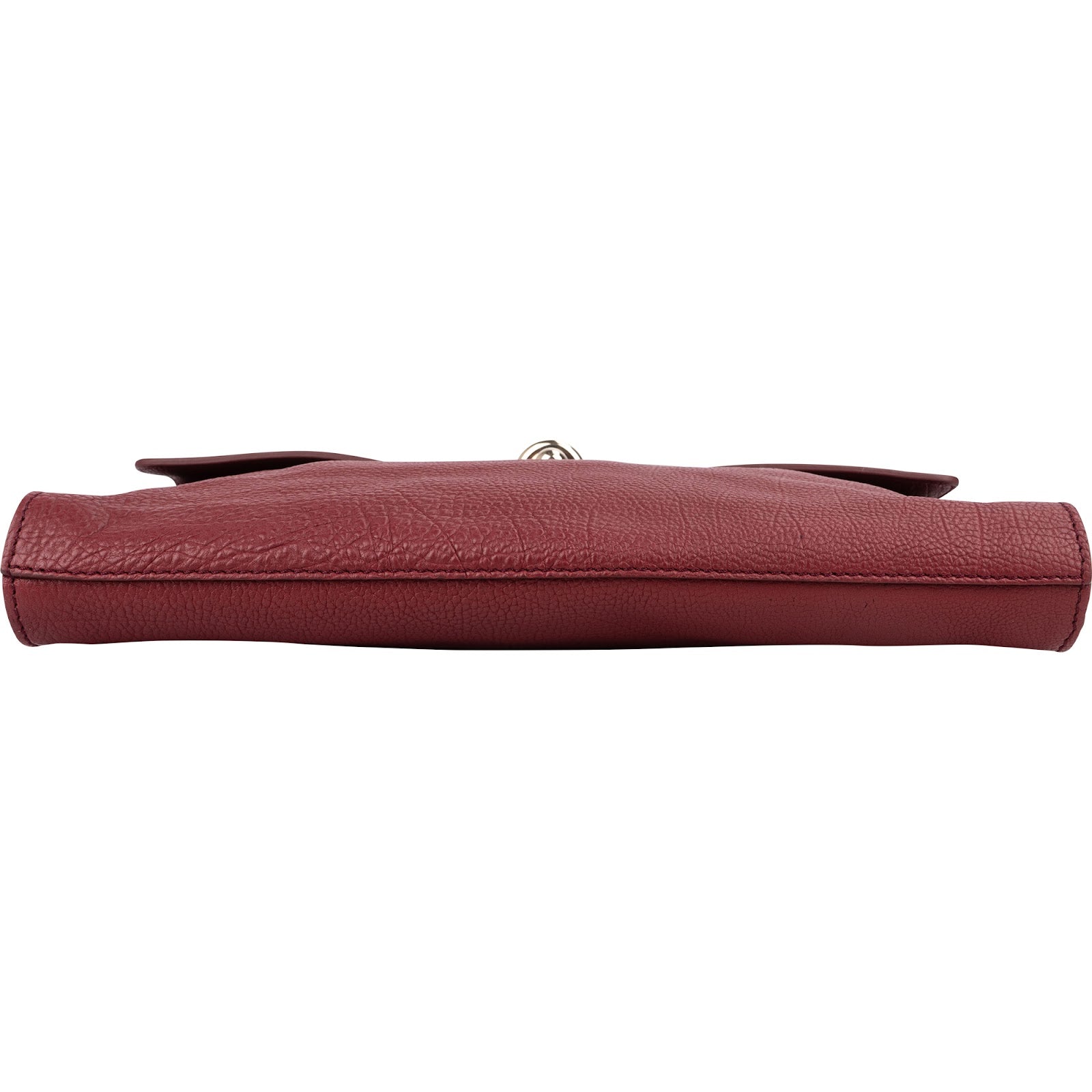 Balenciaga Pebbled Leather Toggle Clutch