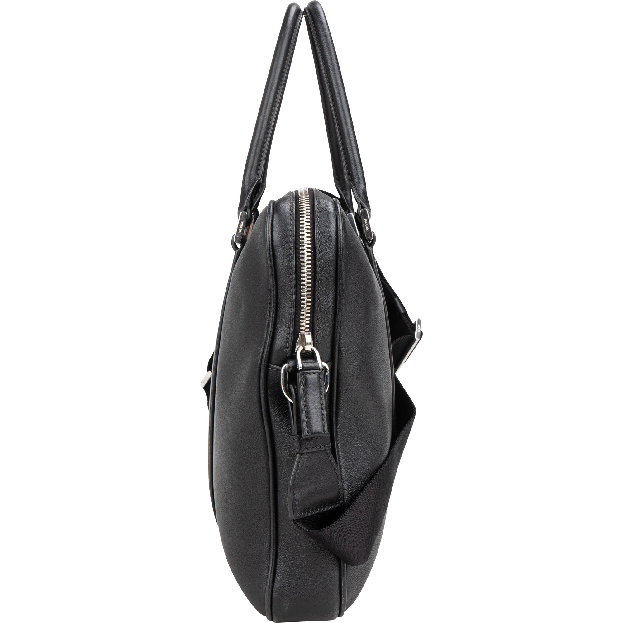 Prada Black Swift Leather Business Tasche