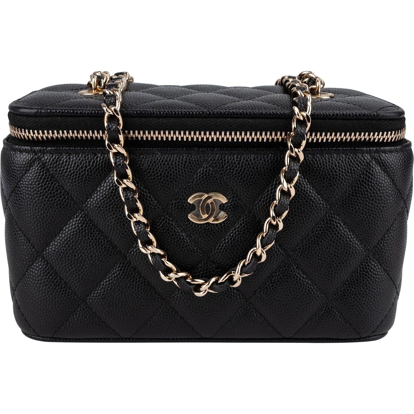 Chanel - Quilted Caviar Leather Vanity Case