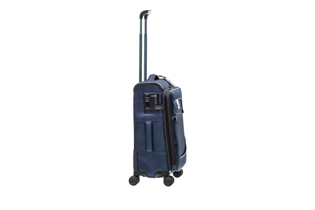 BAY soft-shell suitcase S with 4 wheels up to 57 cm 32 liters - Blue