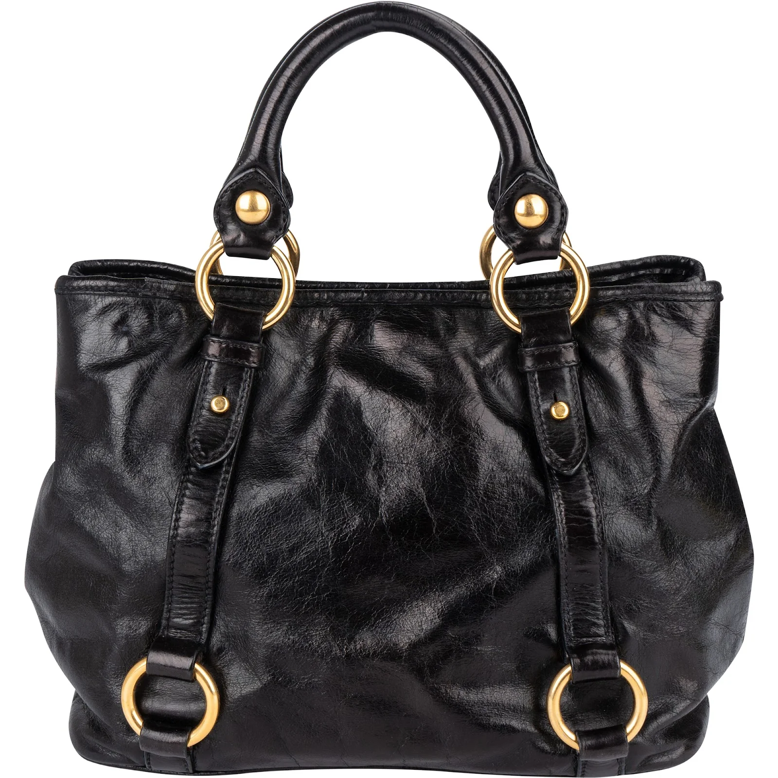Miu Miu Vitello Lux Leather Handbag