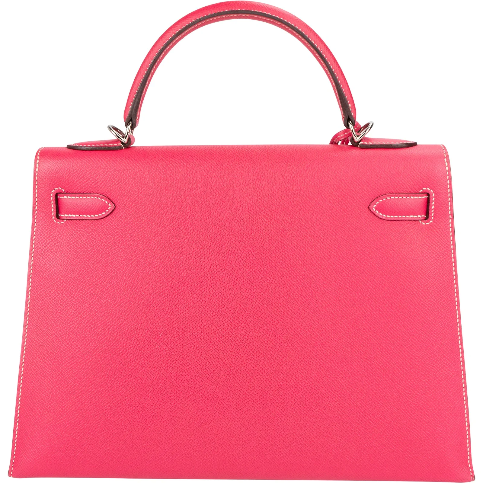 Hermès Epsom Leather Sellier Palladium Kelly 32 Handbag