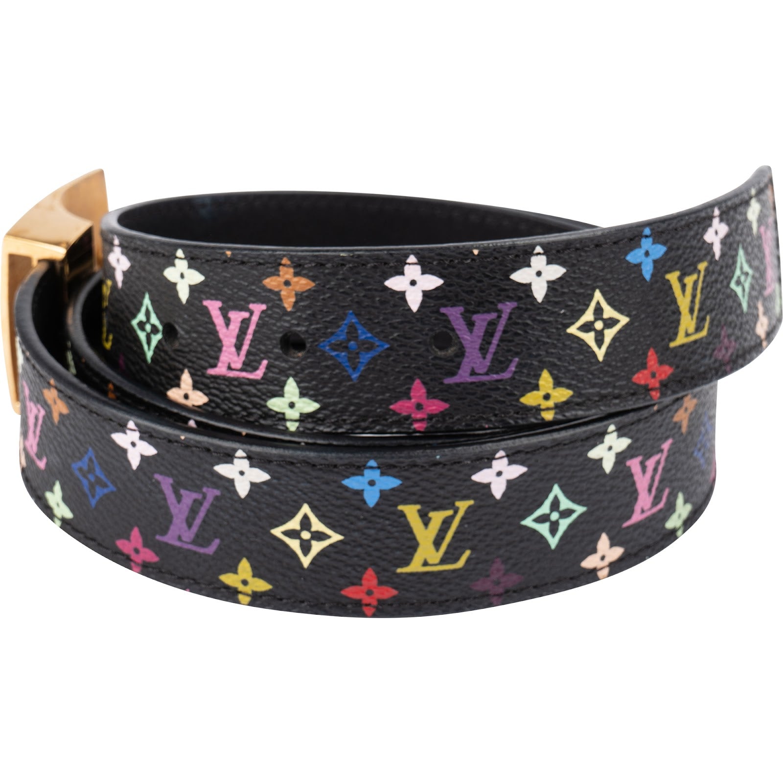 Louis Vuitton – Monogram Murakami Multicolor Initiales-riem