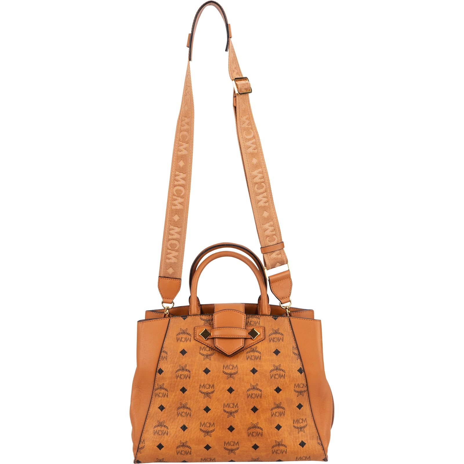 MCM Monogram Visetos Aren Tote Handbag