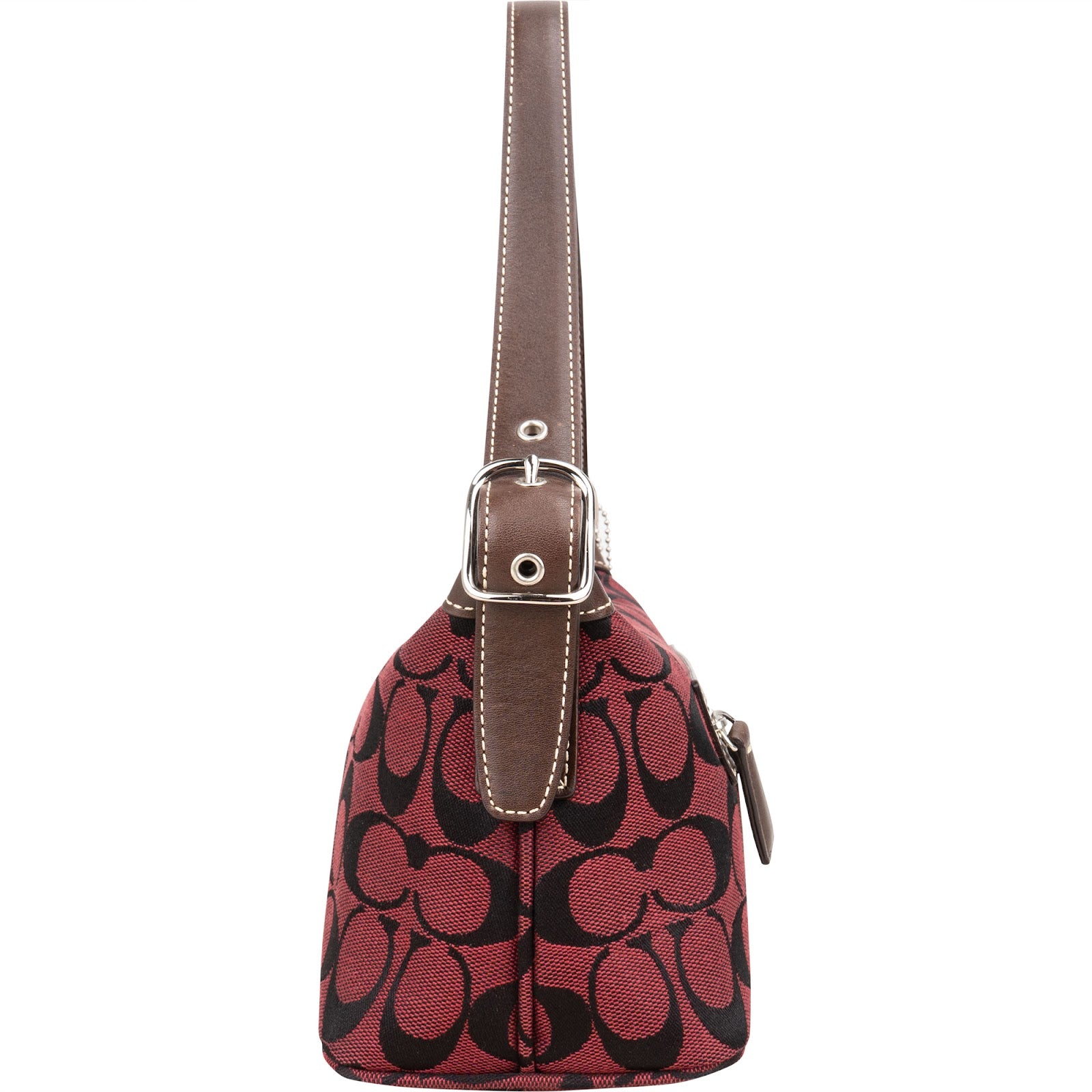 Coach Red Monogram Signature Demi Mini Handbag