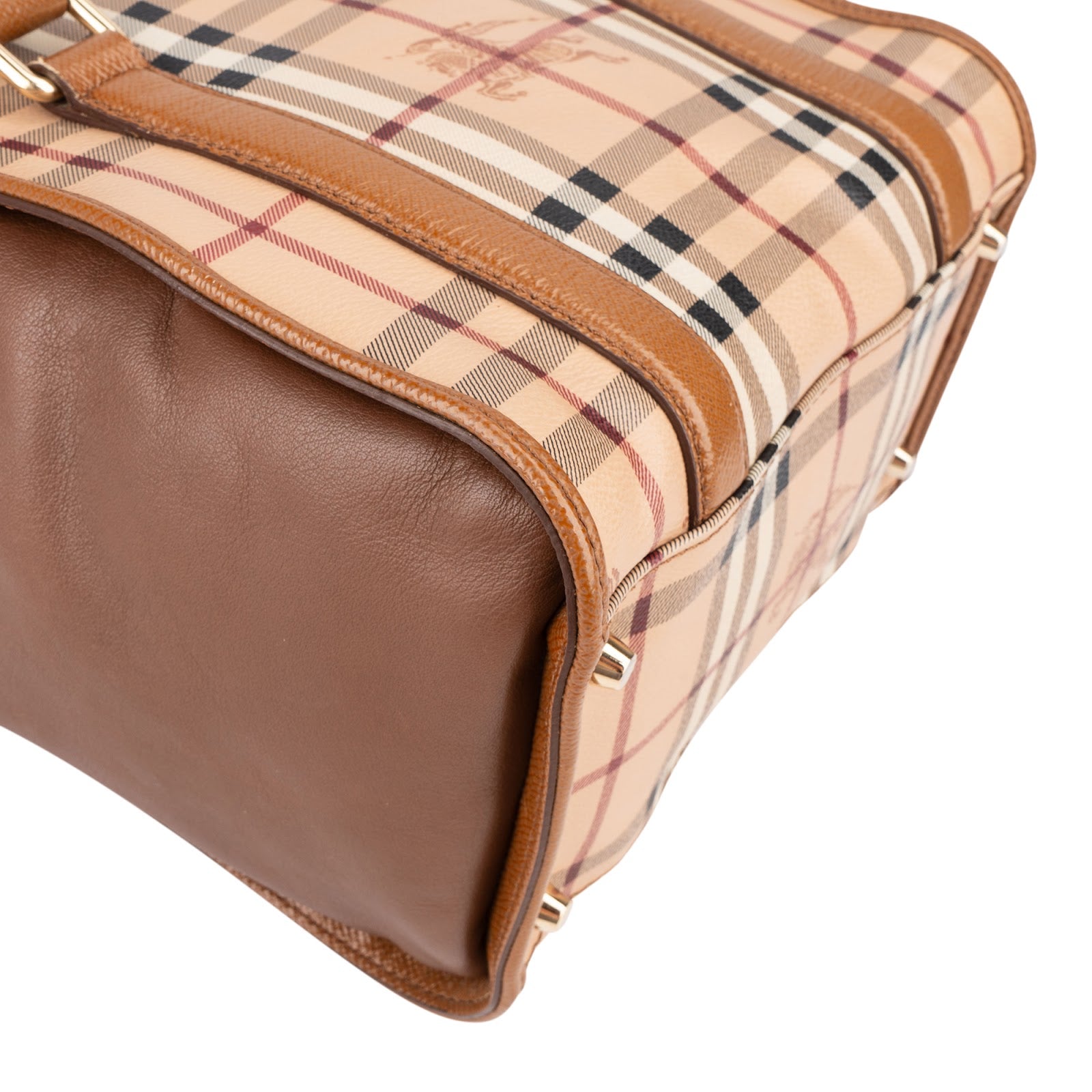 Burberry - Haymarket Dinton Cube Drawstring Handbag