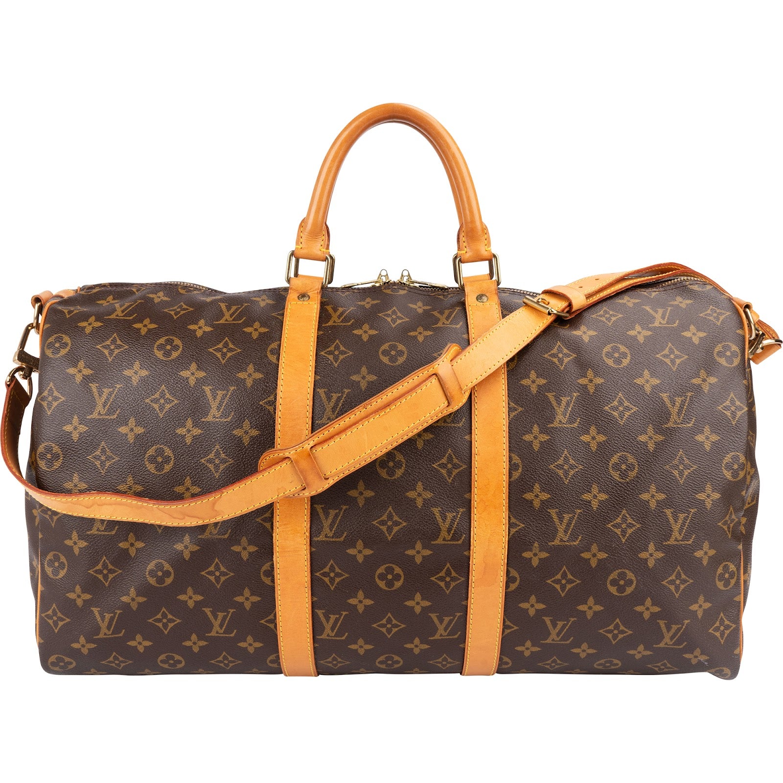 Torba podróżna Louis Vuitton Monogram Canvas Keepall 50 z paskiem na ramię
