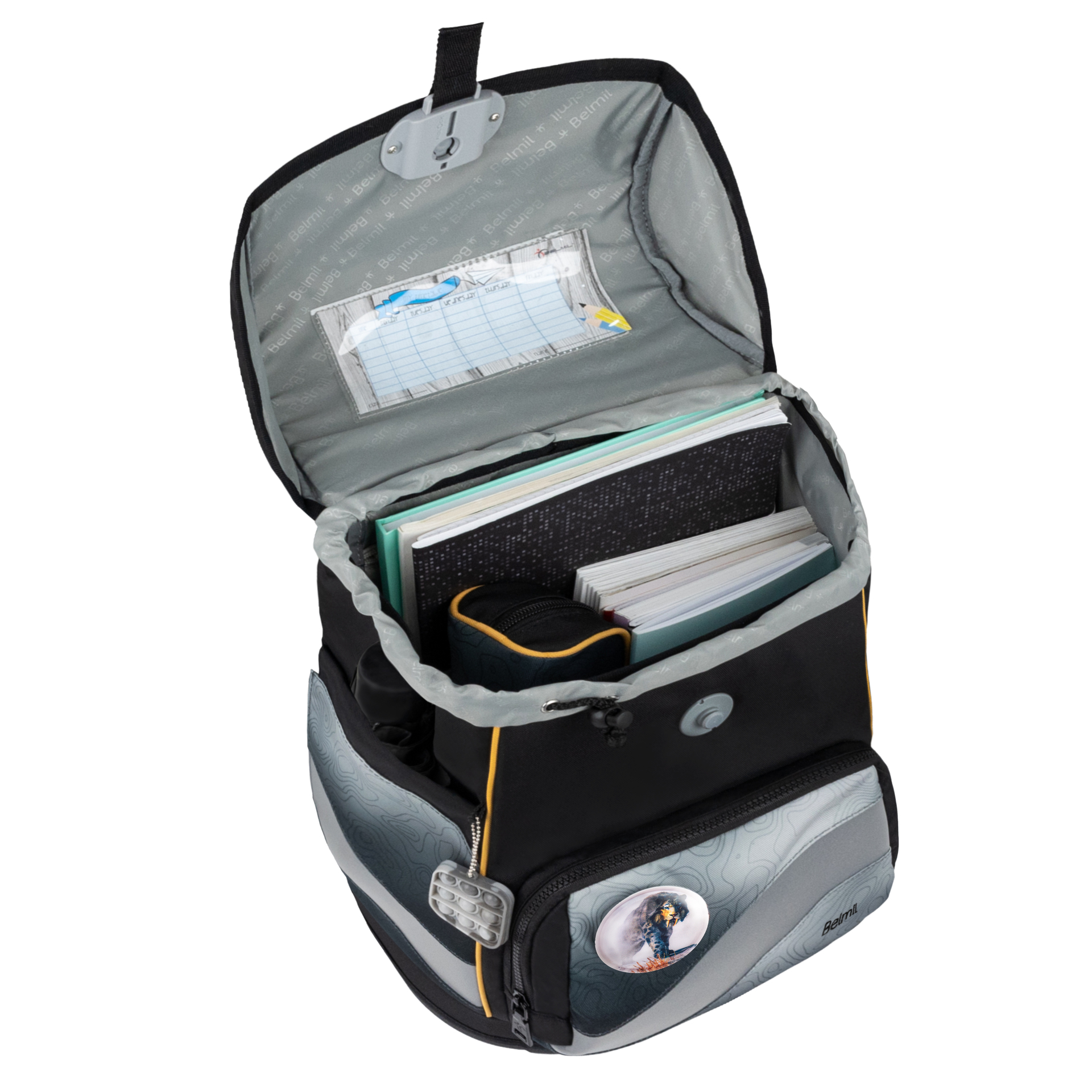 Smarty Plus Schulranzenset 5-teilig - "Black Grey"