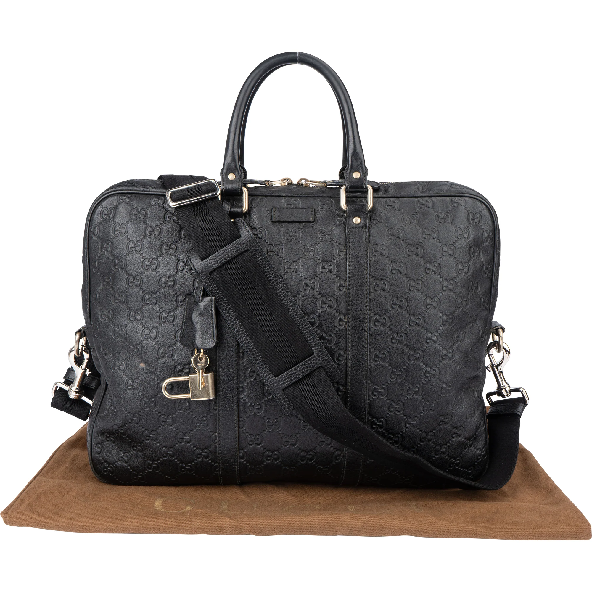 Gucci Leather GG Monogram Business Tasche