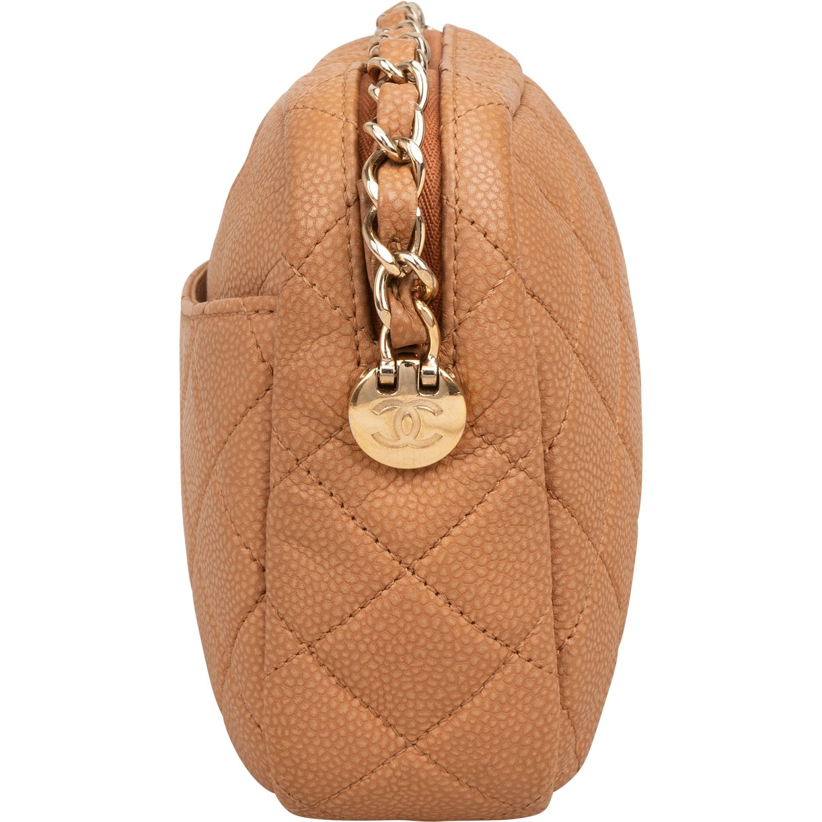 Chanel Quilted Caviar Leather Tassel Camera Crossbody Bag