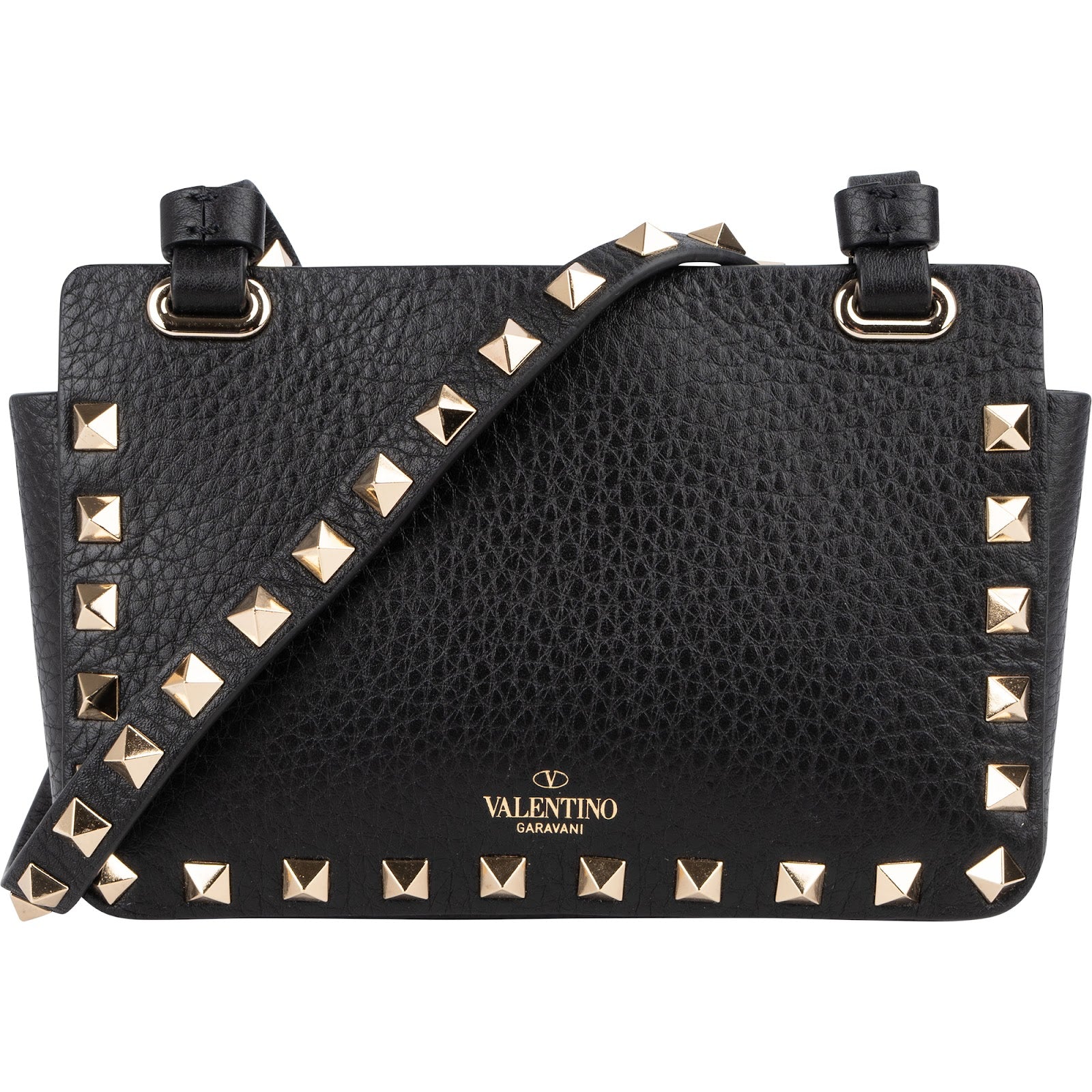 Valentino Garavani Grained Calfskin Rockstud Small Crossbody Bag