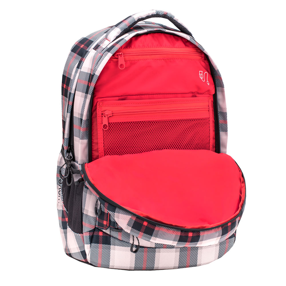 Wave Infinity backpack set 2-piece - Grey Red Pattern - Manufacturer ...