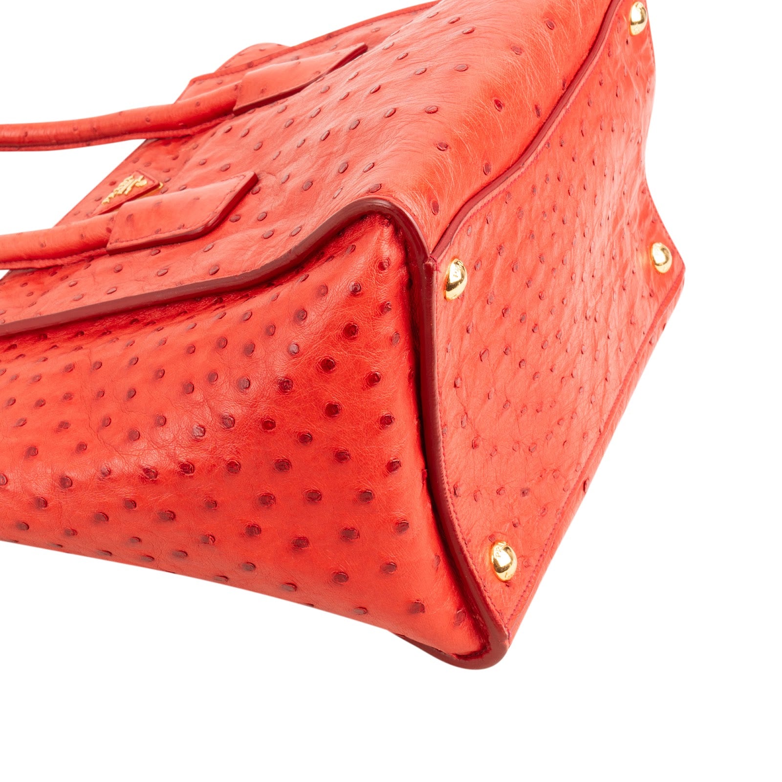 Prada - Ostrich Twin Pocket Crossbody Bag